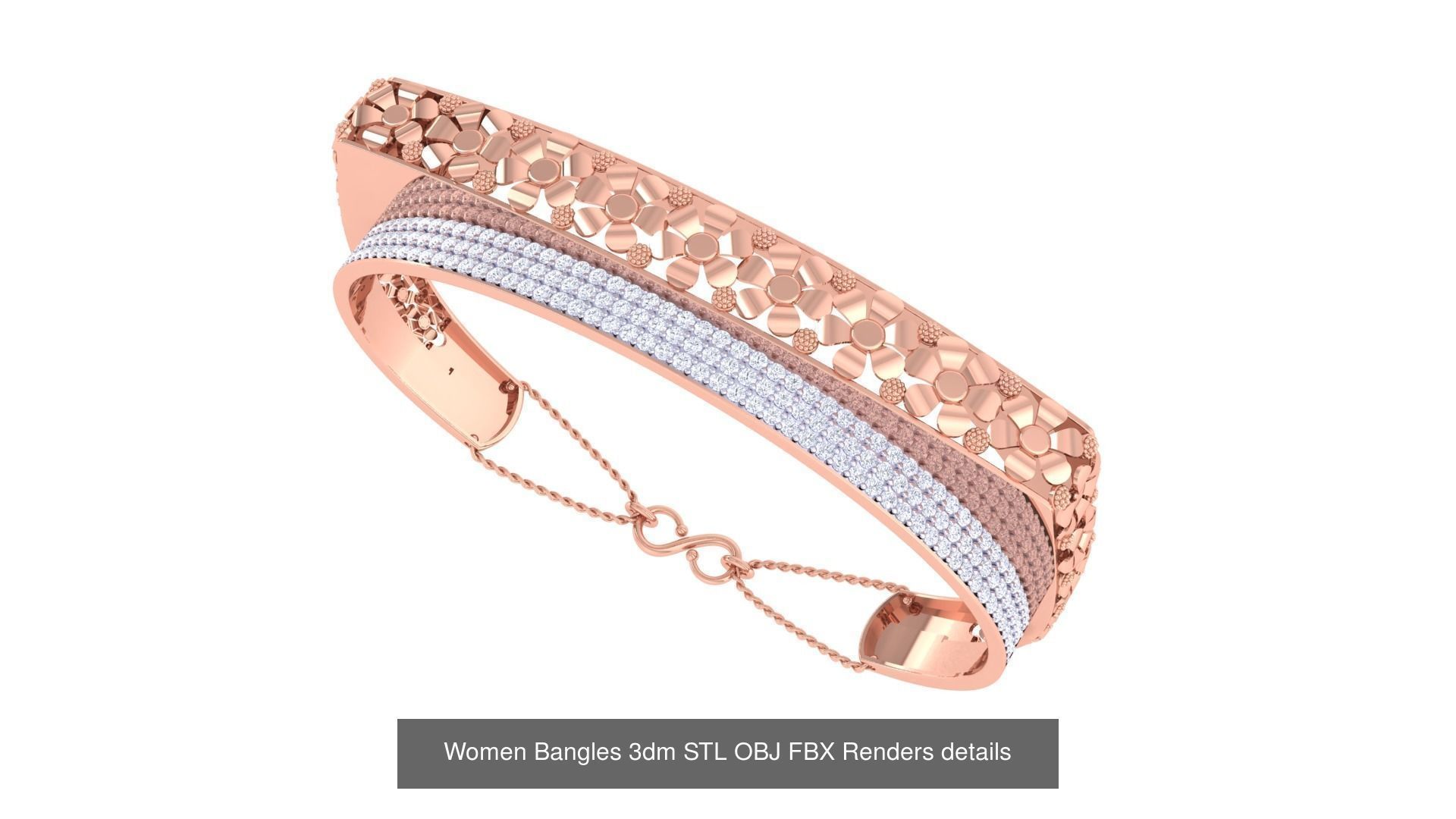 49 Women Bangles 3dm STL OBJ FBX Renders details Collection _55