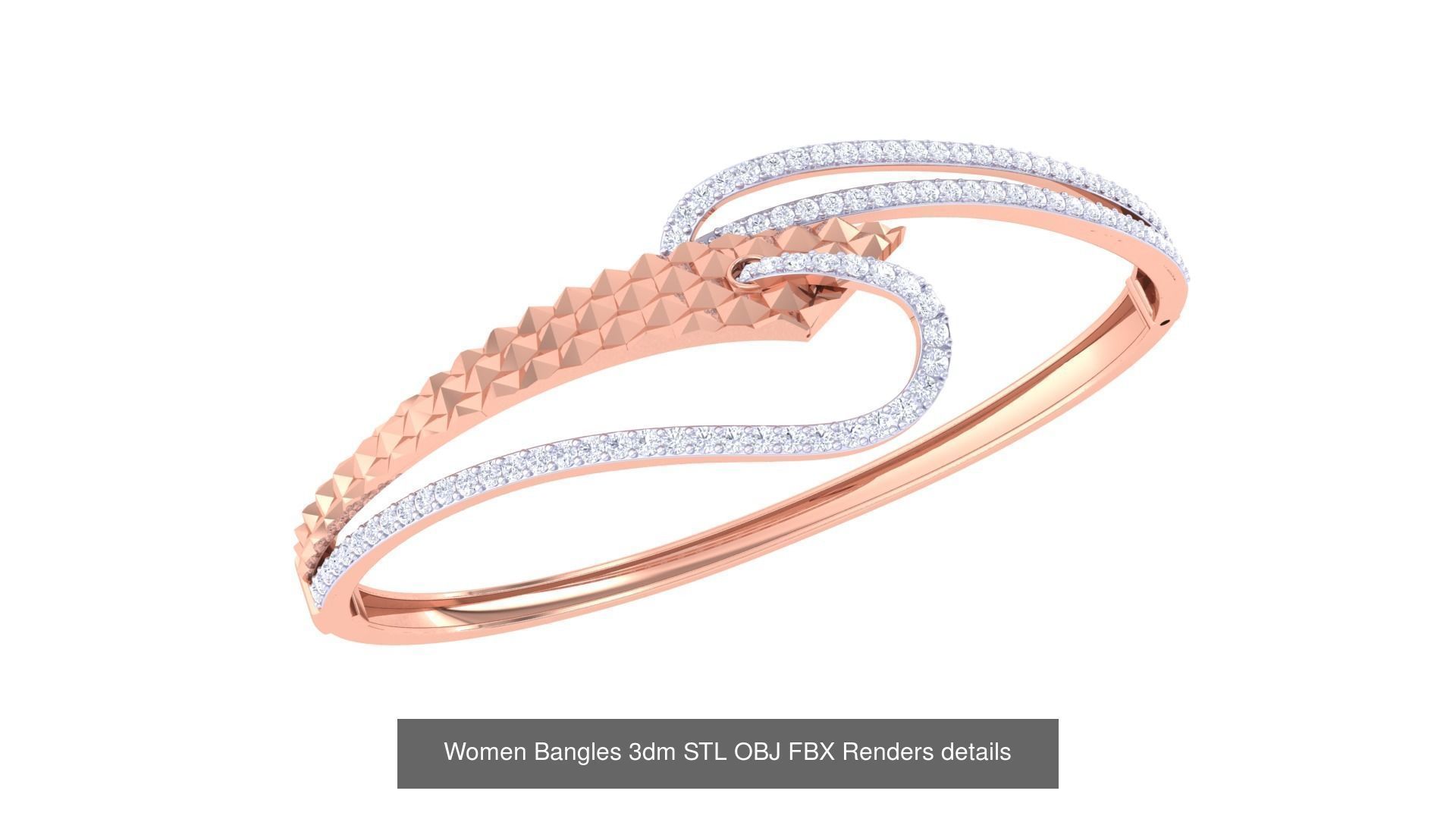 49 Women Bangles 3dm STL OBJ FBX Renders details Collection _44