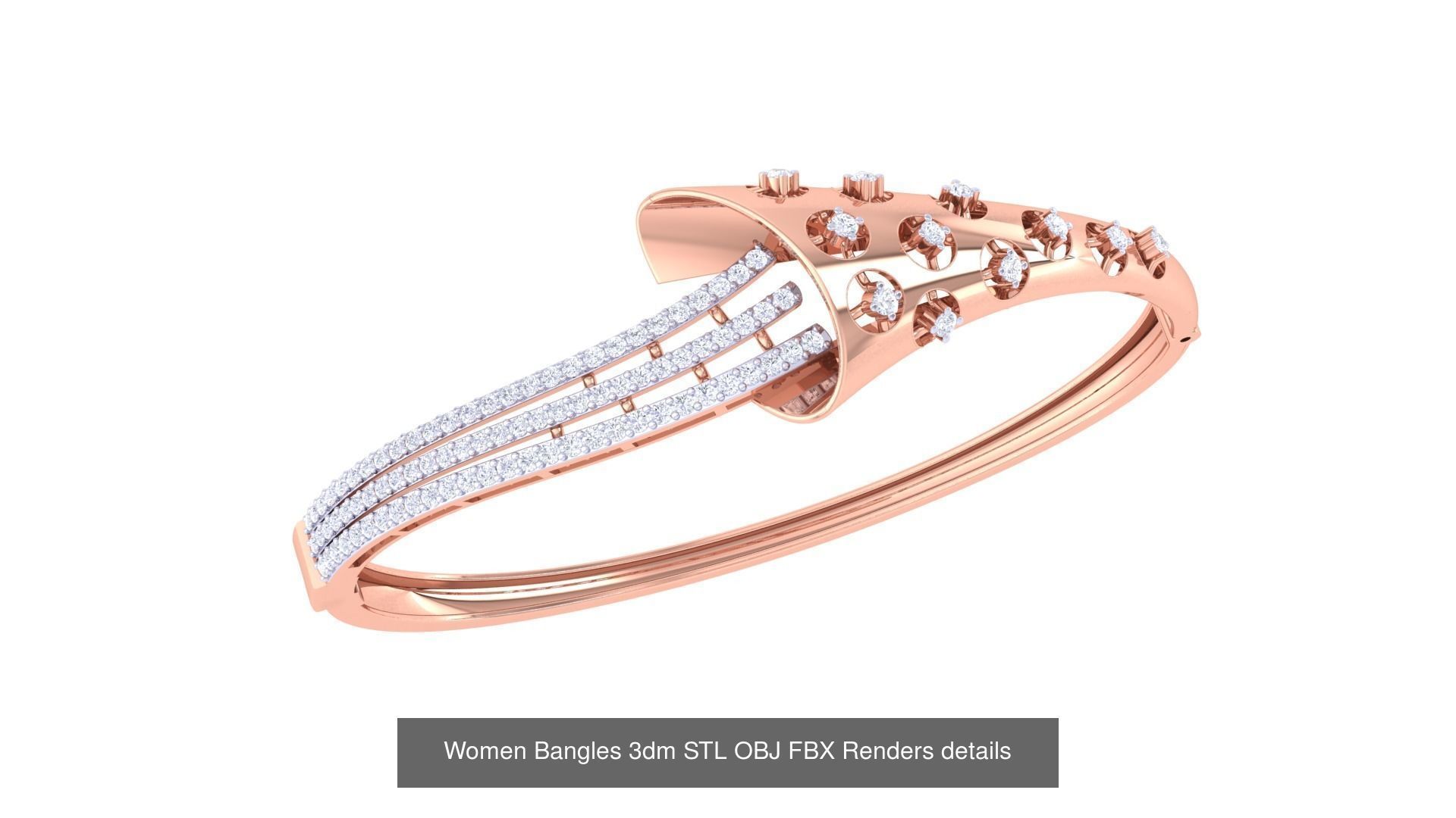 49 Women Bangles 3dm STL OBJ FBX Renders details Collection _33