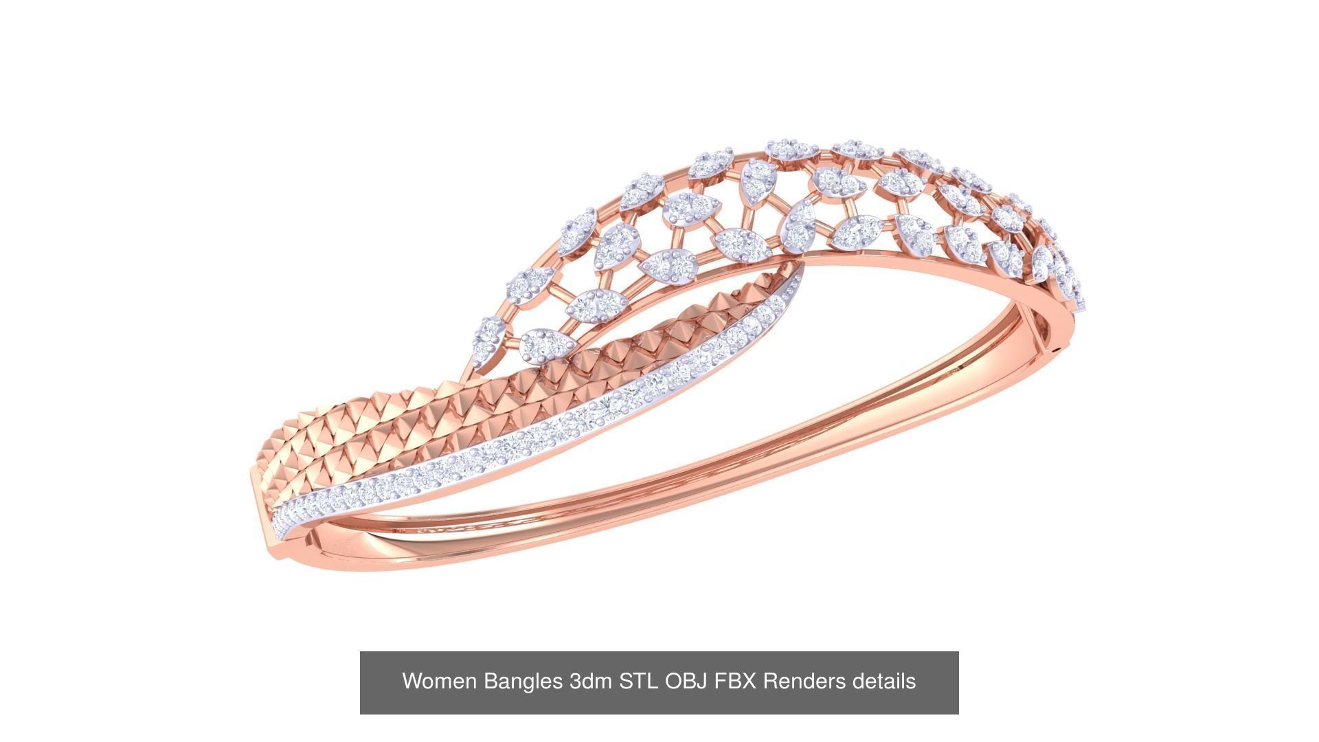 49 Women Bangles 3dm STL OBJ FBX Renders details Collection _19