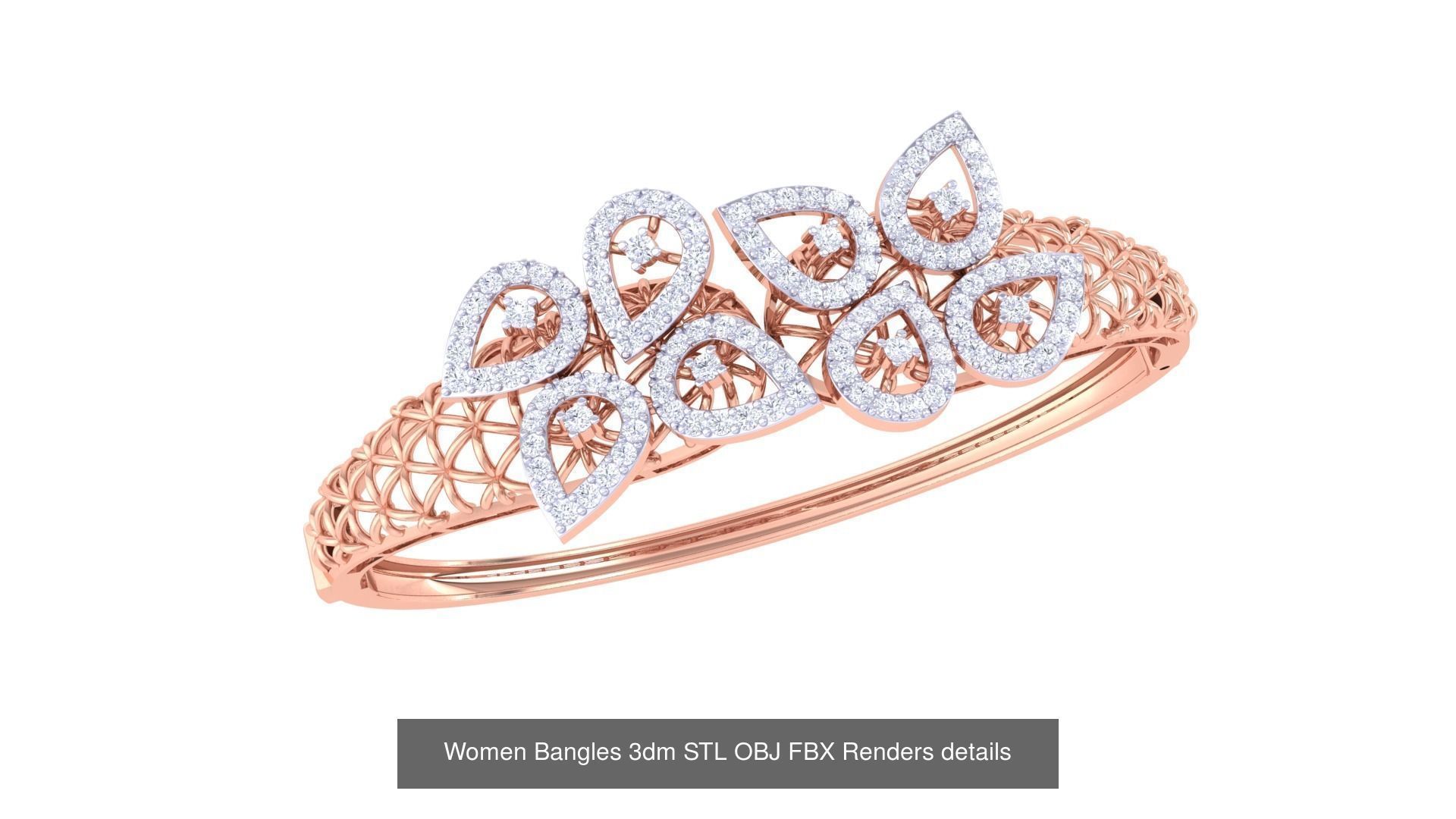 49 Women Bangles 3dm STL OBJ FBX Renders details Collection _18