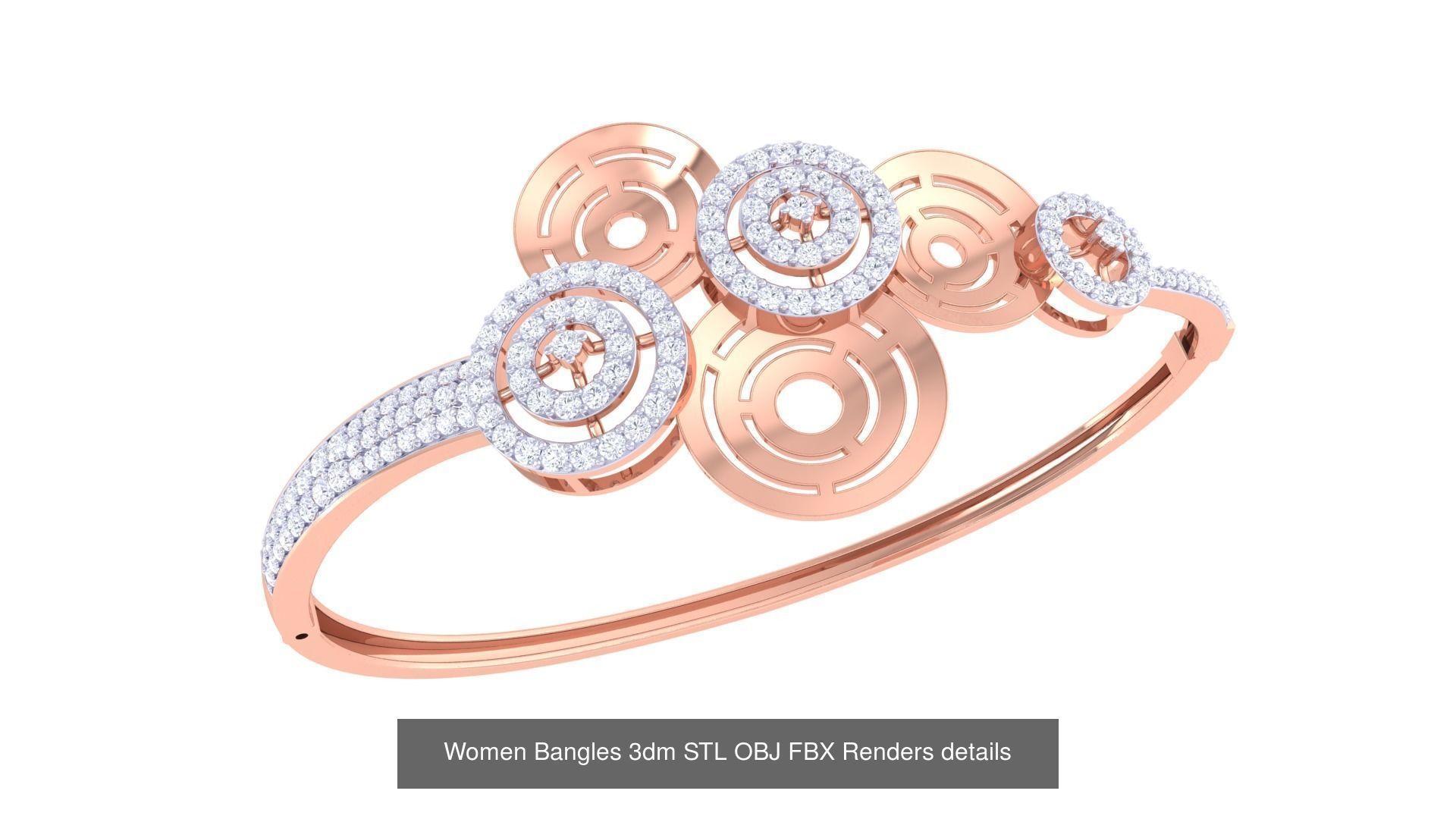 49 Women Bangles 3dm STL OBJ FBX Renders details Collection _28