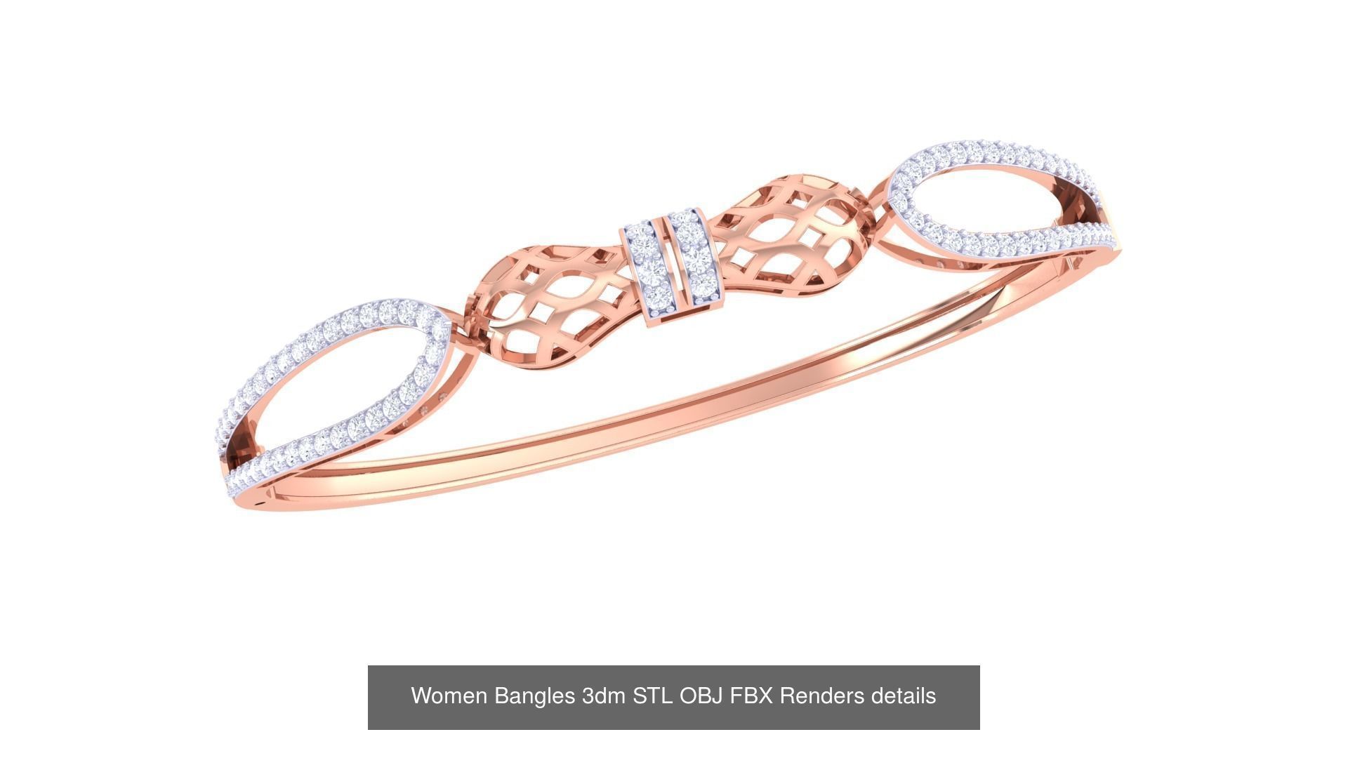 49 Women Bangles 3dm STL OBJ FBX Renders details Collection _35