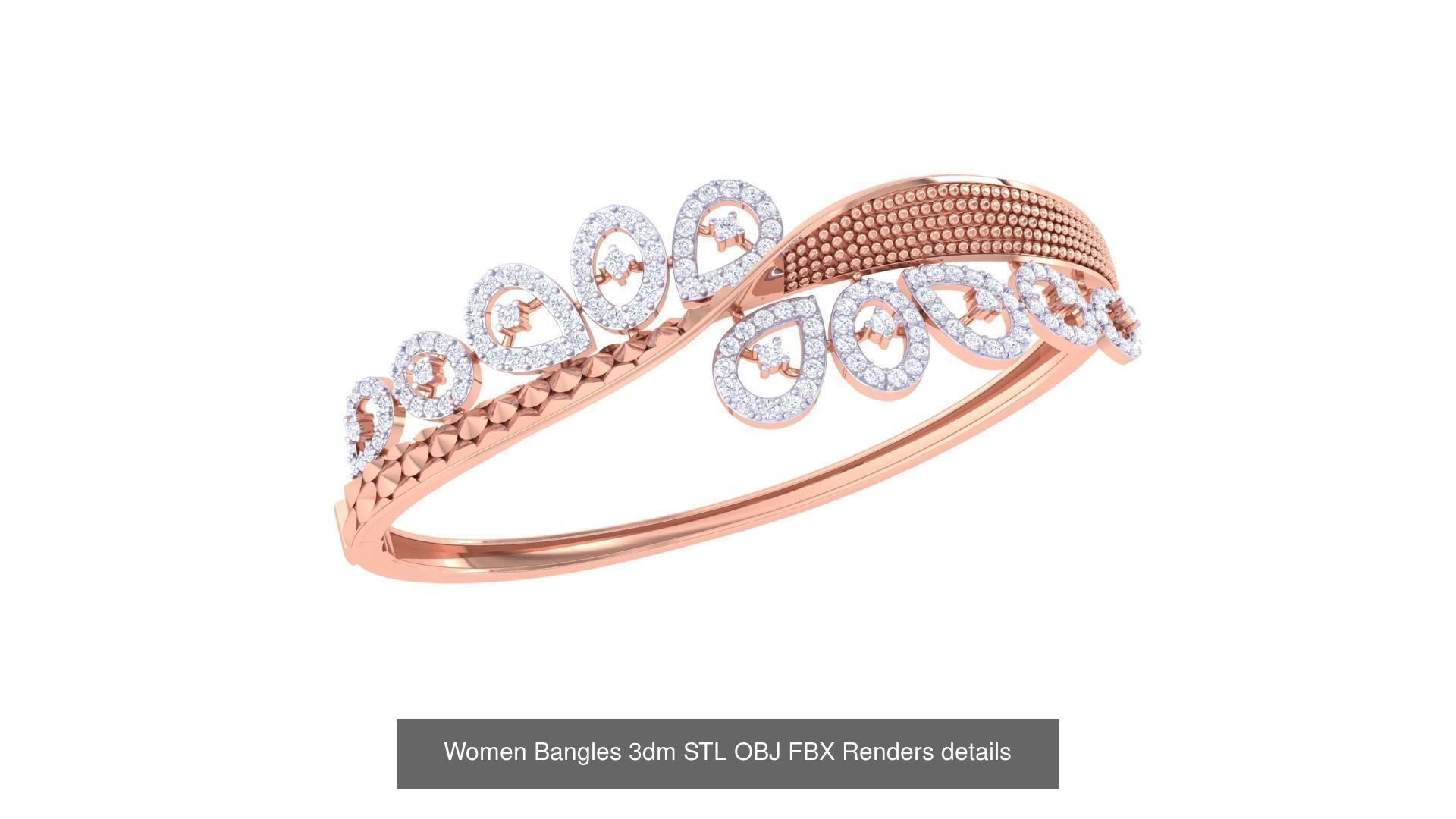 49 Women Bangles 3dm STL OBJ FBX Renders details Collection _22