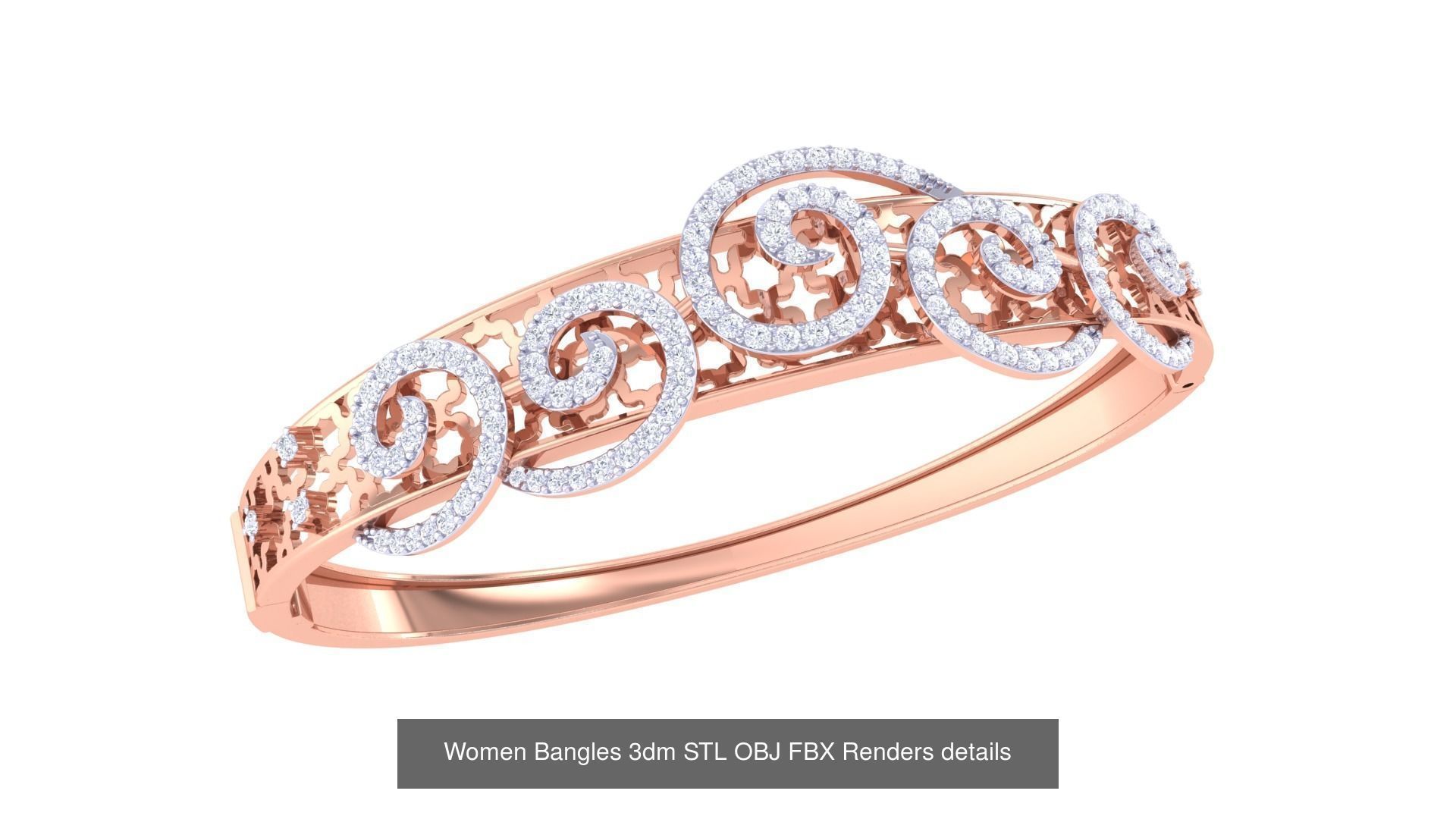 49 Women Bangles 3dm STL OBJ FBX Renders details Collection _46