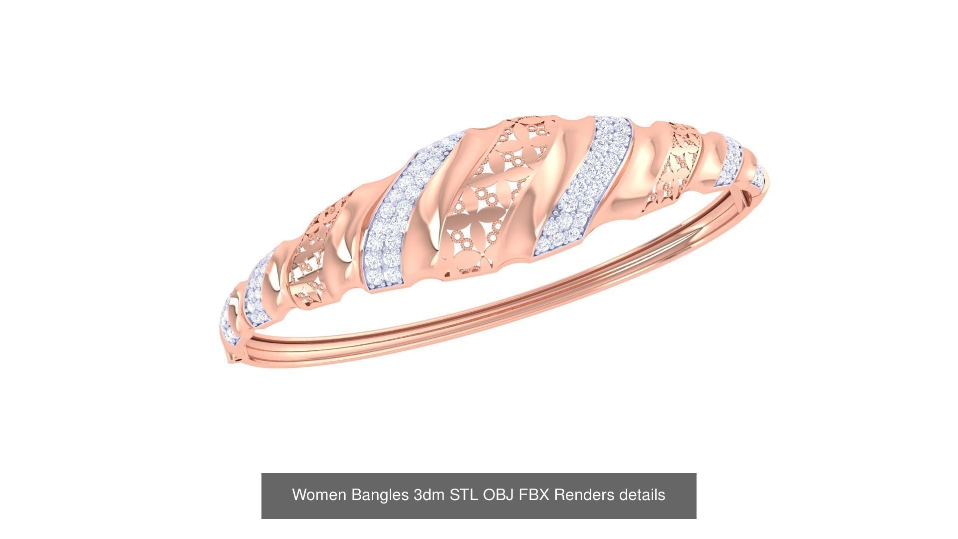 49 Women Bangles 3dm STL OBJ FBX Renders details Collection _51