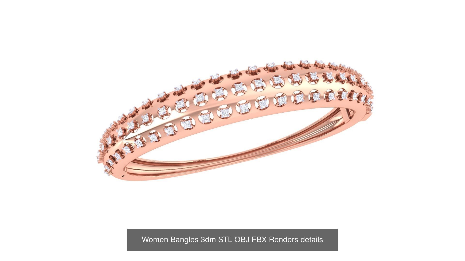 49 Women Bangles 3dm STL OBJ FBX Renders details Collection _37