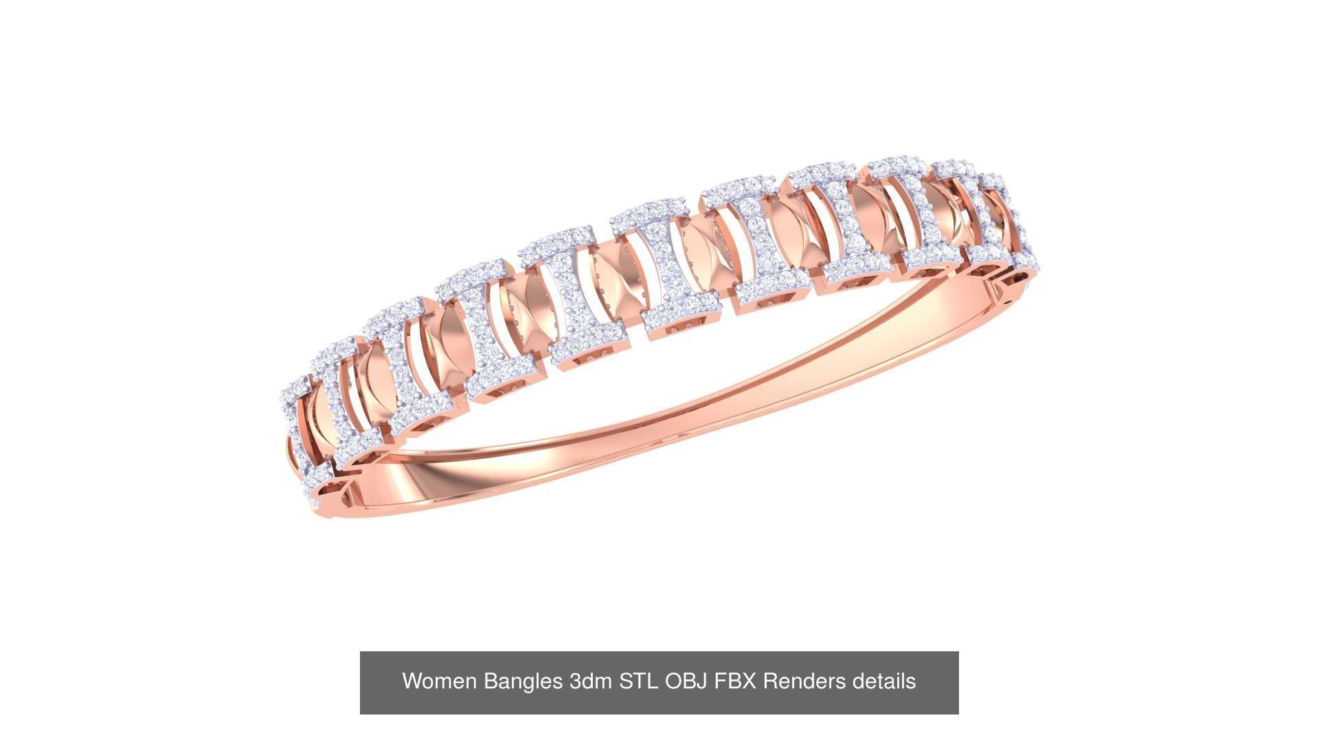 49 Women Bangles 3dm STL OBJ FBX Renders details Collection _34