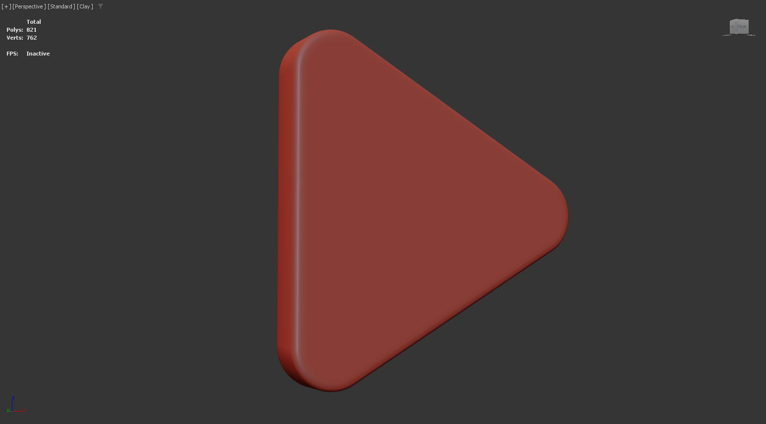 Play button Low-poly 3D model_3
