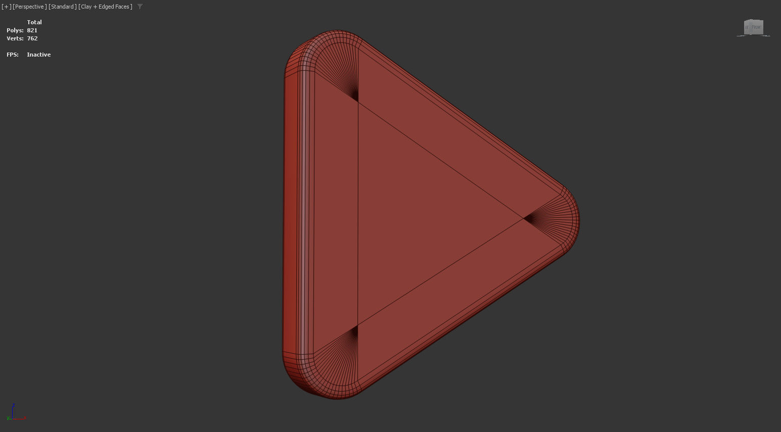 Play button Low-poly 3D model_4