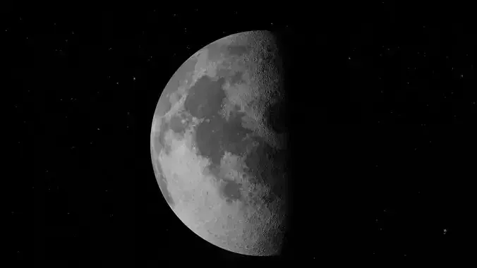Moon space 3D model