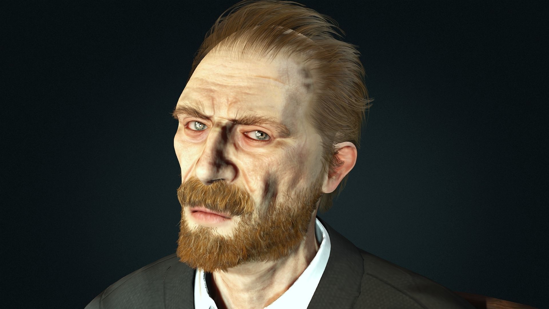 van Gogh High quality character full Rigged and Animated 3D model_3