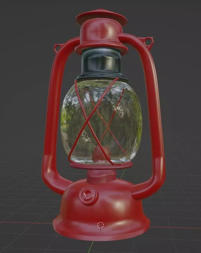 Lamp model lantern Low-poly 3D model_0