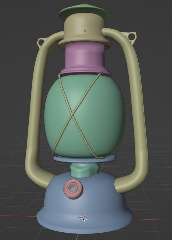 Lamp model lantern Low-poly 3D model_3
