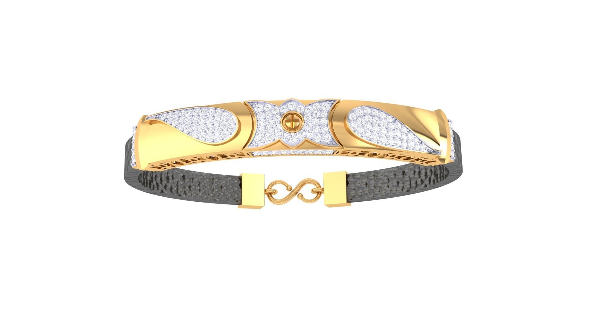 Braslet 3dm STL OBJ FBX Renders Details rose gold bracelet wi... 3D print model_3