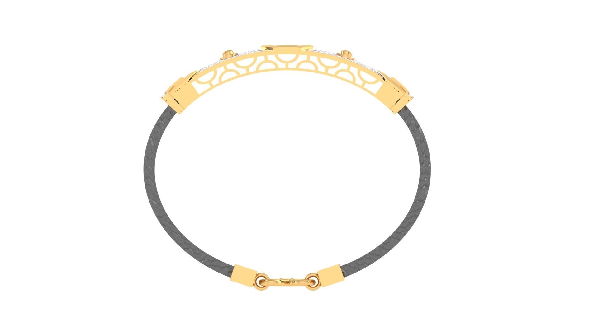 Braslet 3dm STL OBJ FBX Renders Details rose gold cuff bracelet 3D print model_4