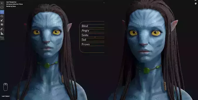 Avatar Character modeling - Blender - Full videos recorded 3D model
