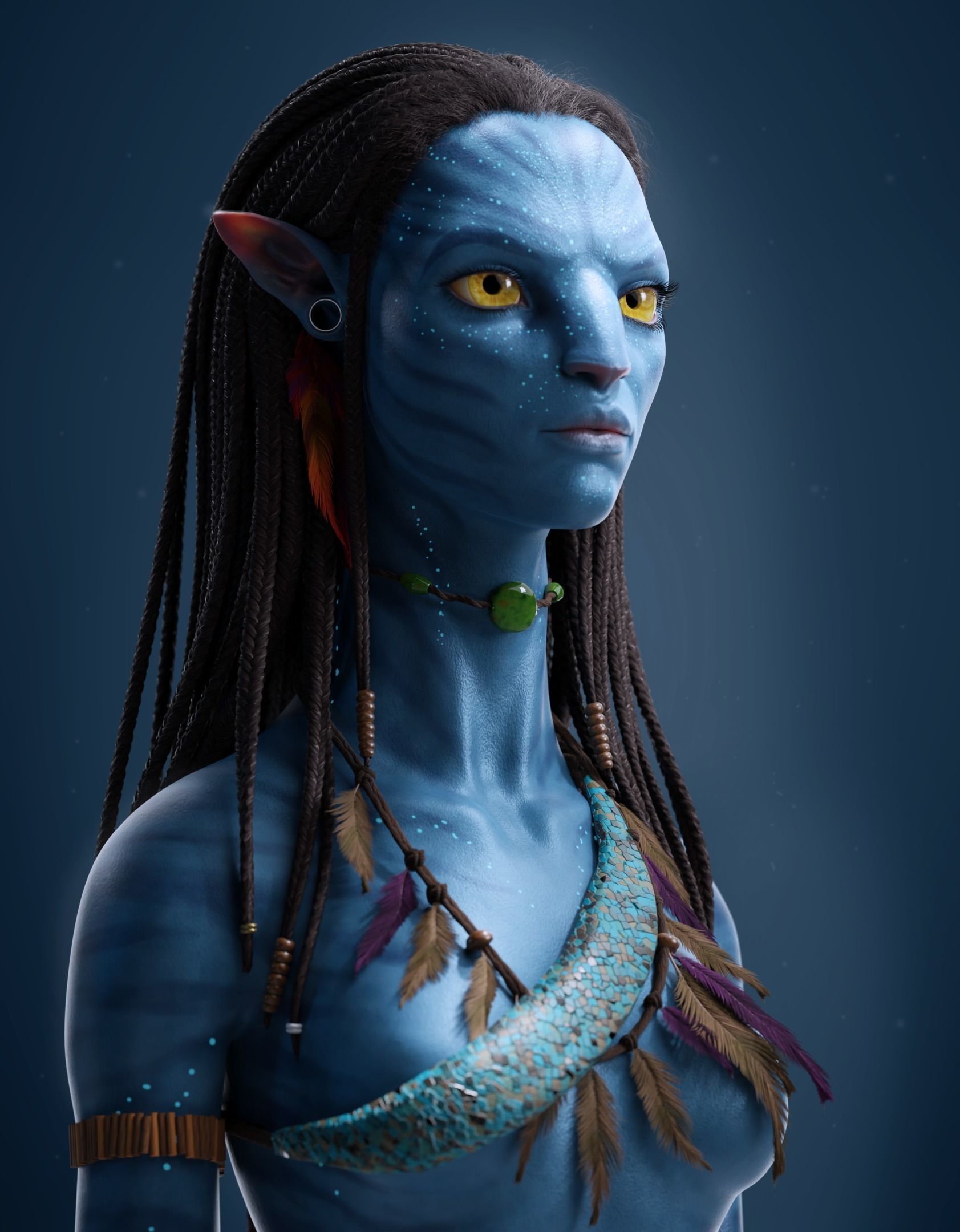 Avatar Character modeling - Blender - Full videos recorded 3D model_4