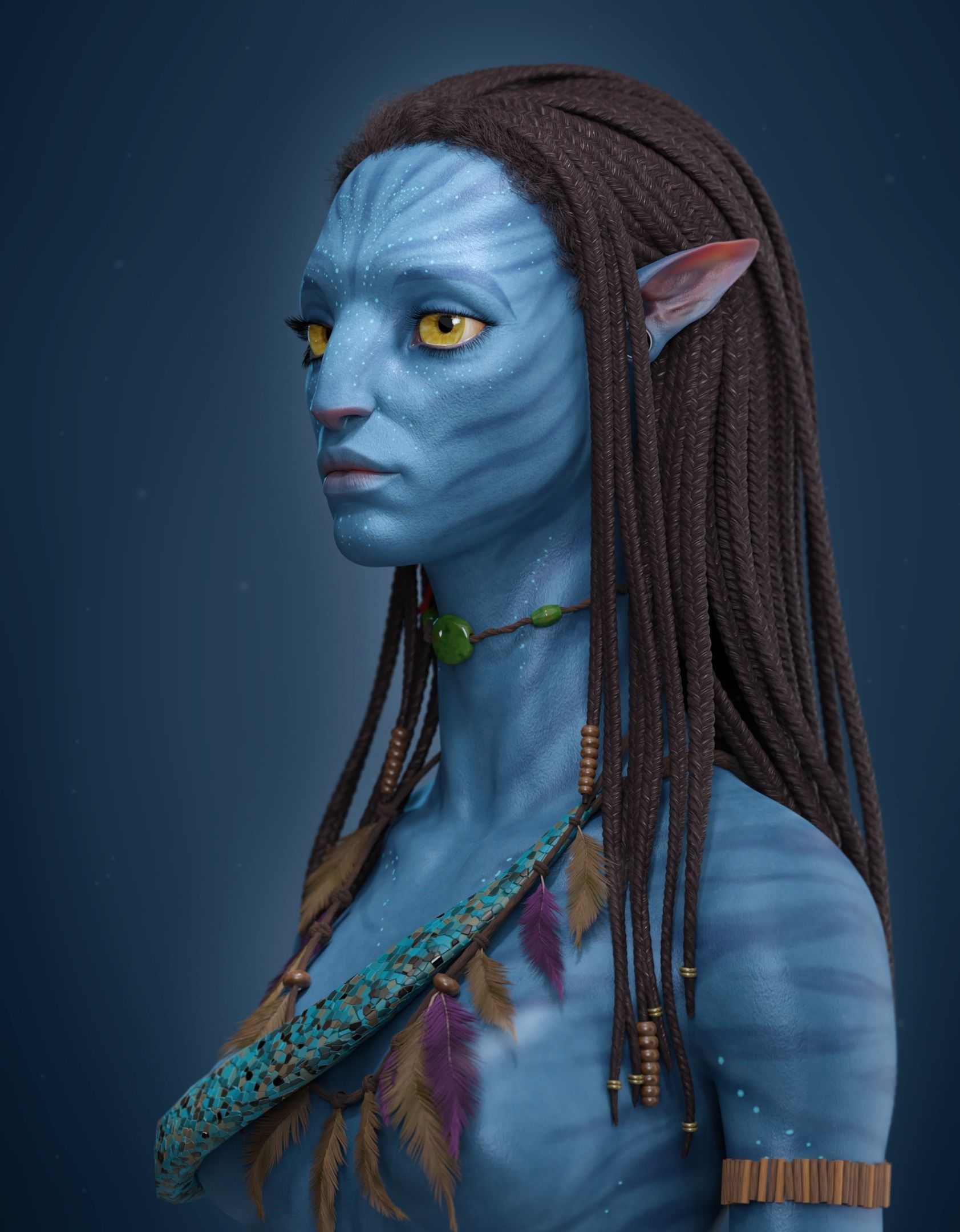 Avatar Character modeling - Blender - Full videos recorded 3D model_3