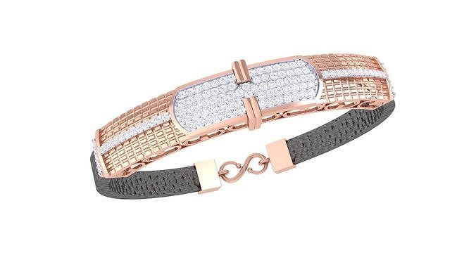 Braslet 3dm STL OBJ FBX Renders Details rose gold bracelet wi... 3D print model