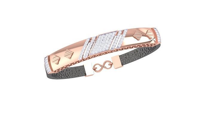 Braslet 3dm STL OBJ FBX Renders Details rose gold cuff bracel... 3D print model