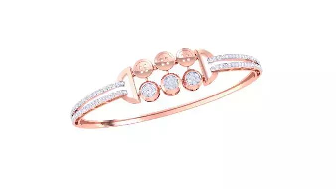Women Light Weight Bangle 3dm STL OBJ FBX Renders Details 3D print model