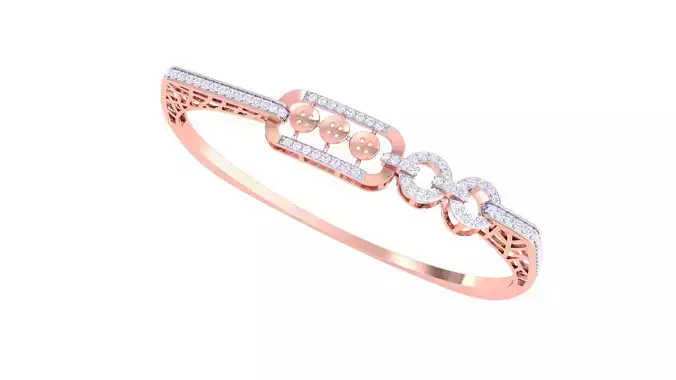 Women Light Weight Bangle 3dm STL OBJ FBX Renders Details 3D print model
