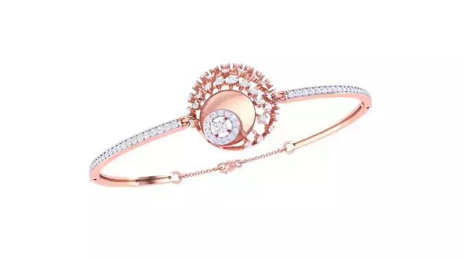 Women Light Weight Bangle 3dm STL OBJ FBX Renders Details 3D print model