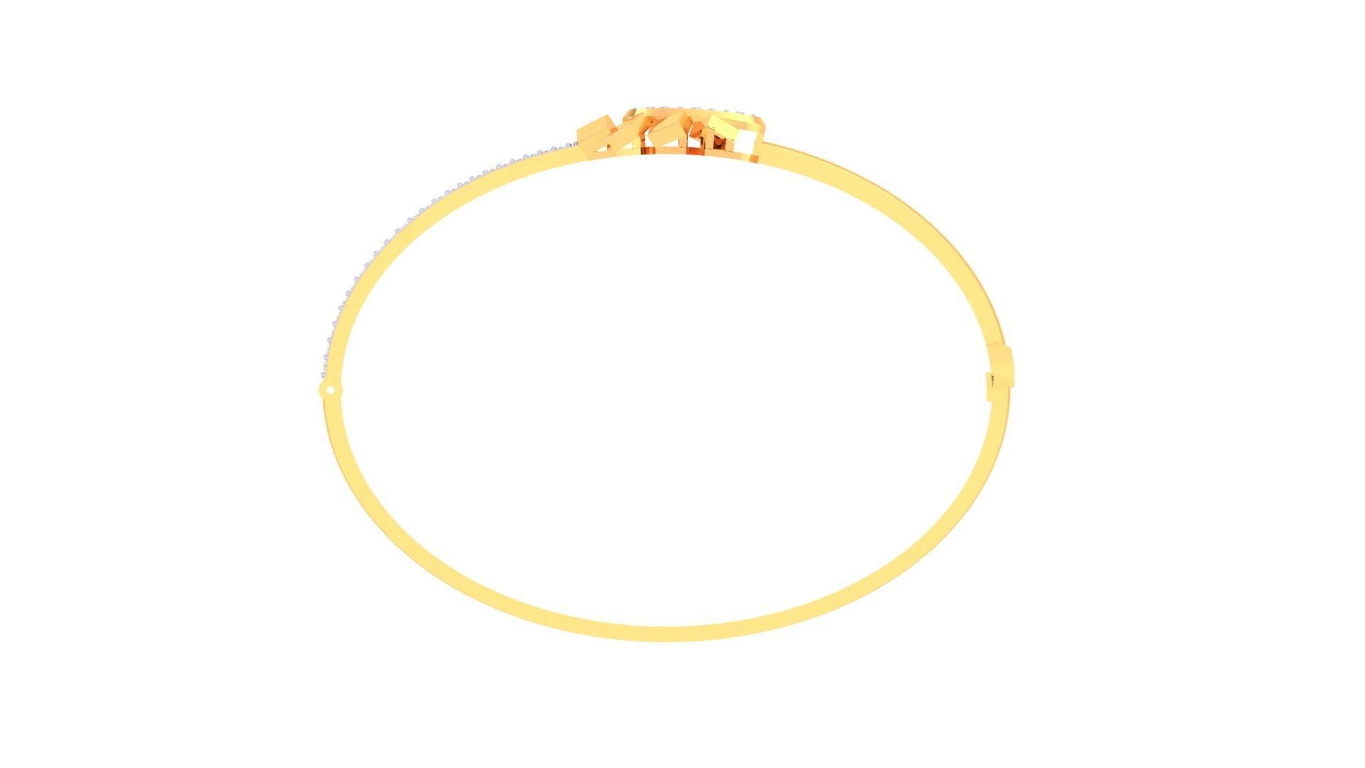 Women Light Weight Bangle 3dm STL OBJ FBX Renders Details 3D print model_4