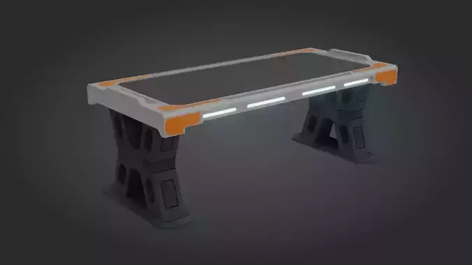Sci-fi Work Bench - Low poly - PBR - Game ready