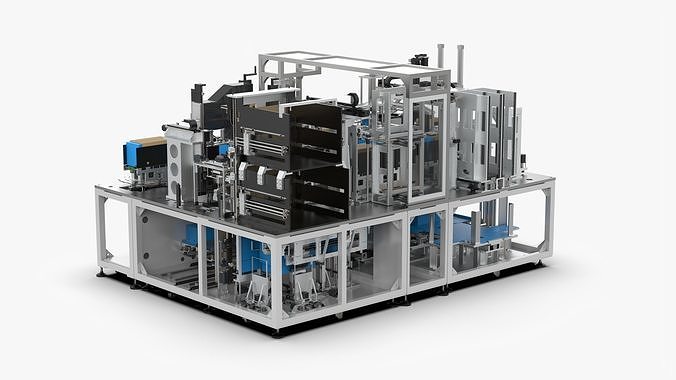 Automatic Carton Packing Machine 3D model 5