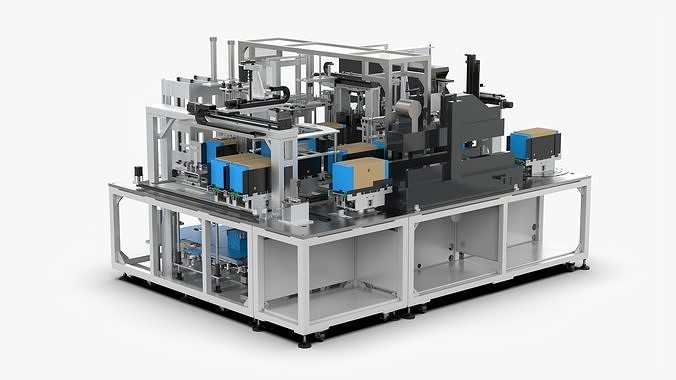 Automatic Carton Packing Machine 3D model 3