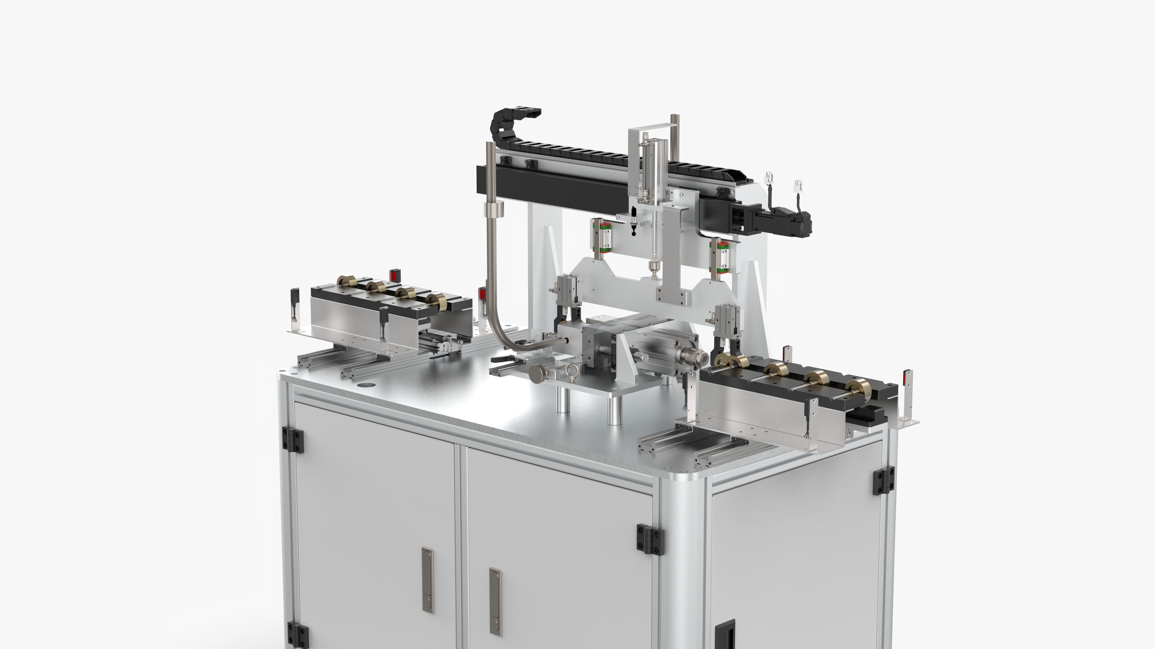 Automatic Permanent Magnet Rotor Spring Assembly Machine 3D model_9