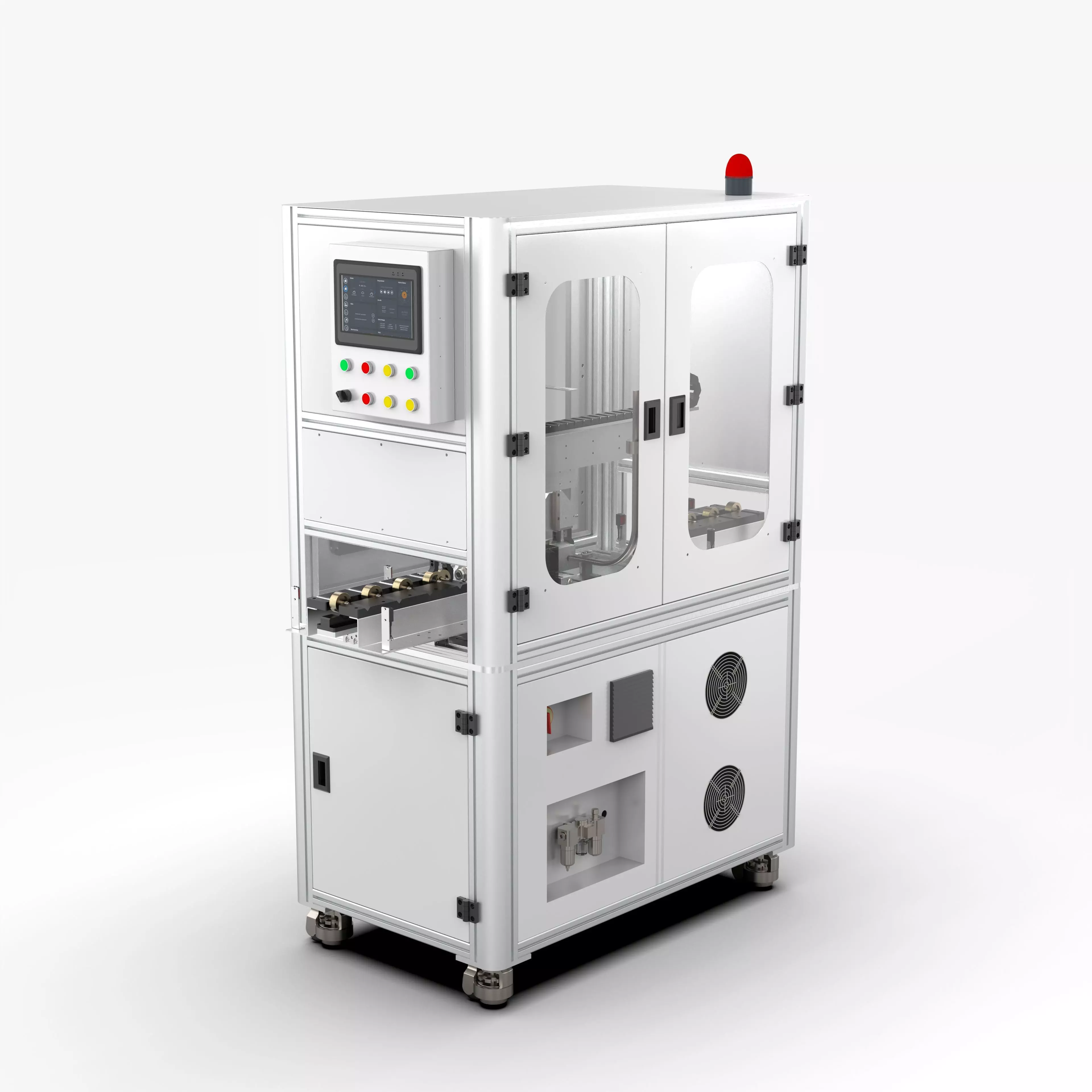 Automatic Permanent Magnet Rotor Spring Assembly Machine 3D model_0