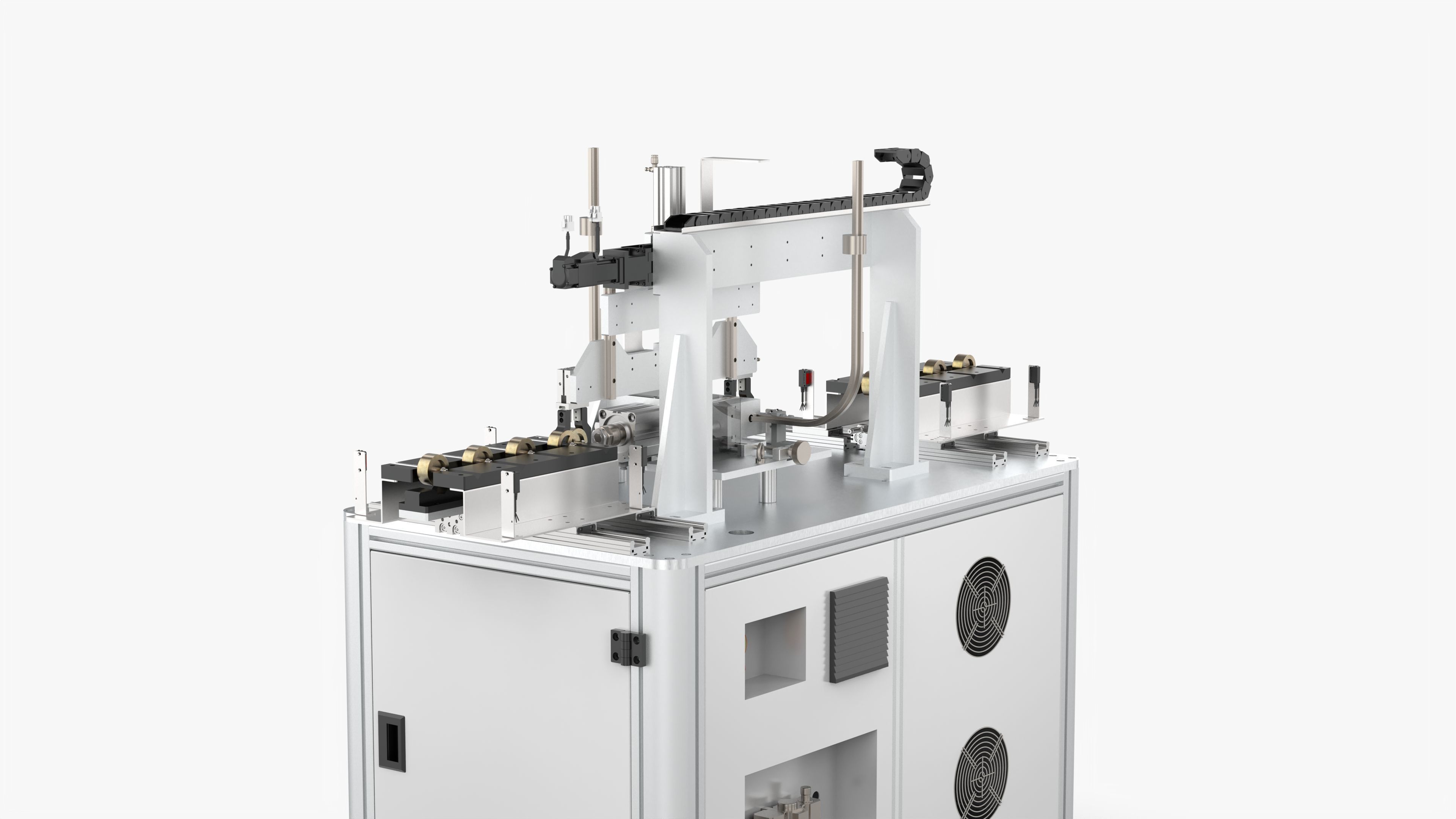 Automatic Permanent Magnet Rotor Spring Assembly Machine 3D model_8