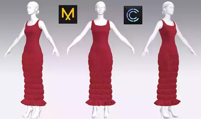 Dress Outfits MD CLO 3D ZPRJ ZPAC project files 3D model