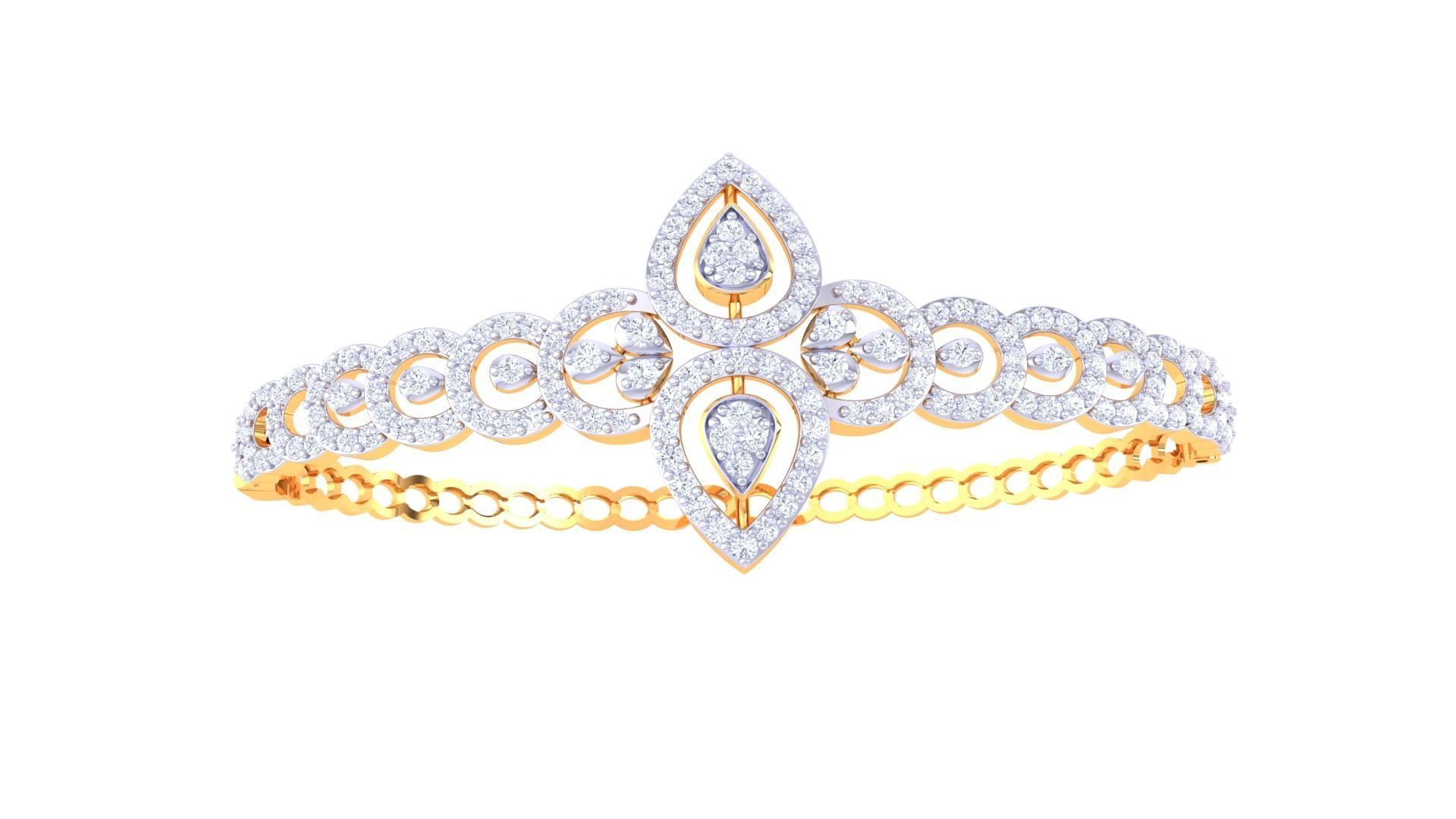 Women Bangle 3dm STL OBJ FBX Renders details 3D print model_3