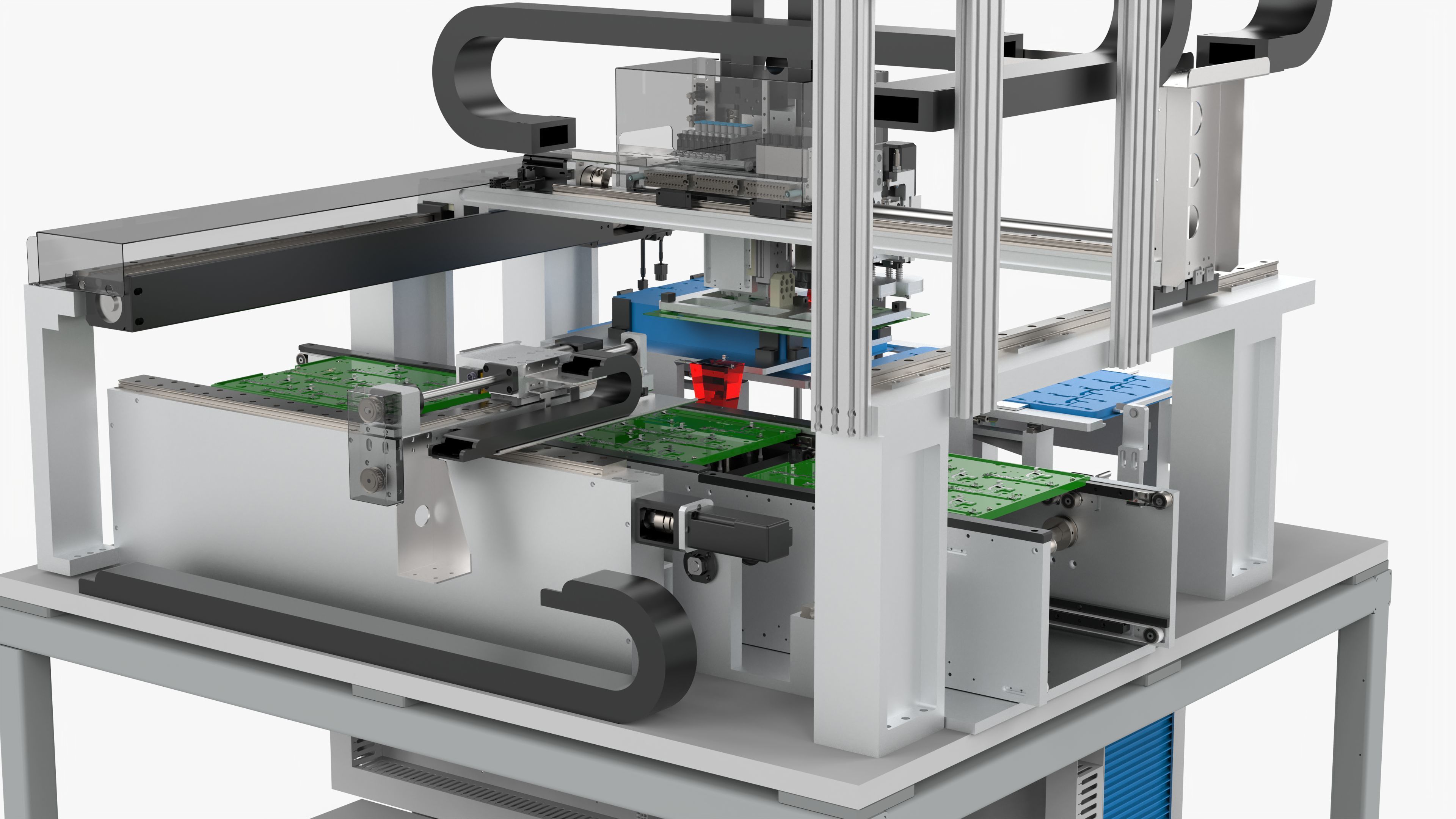 Automatic PCB Circuit Board Assembly Machine 3D model_16