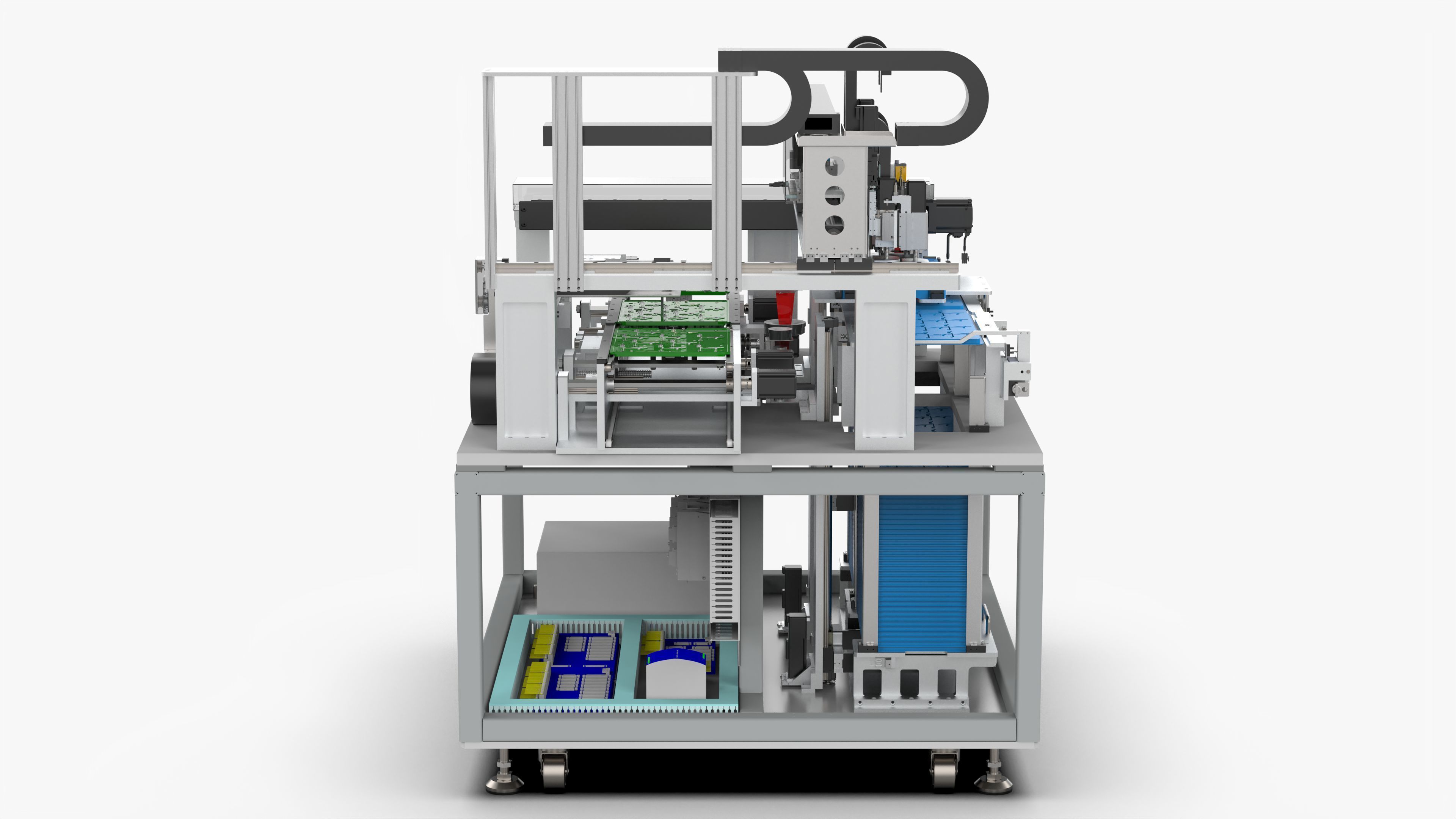 Automatic PCB Circuit Board Assembly Machine 3D model_12