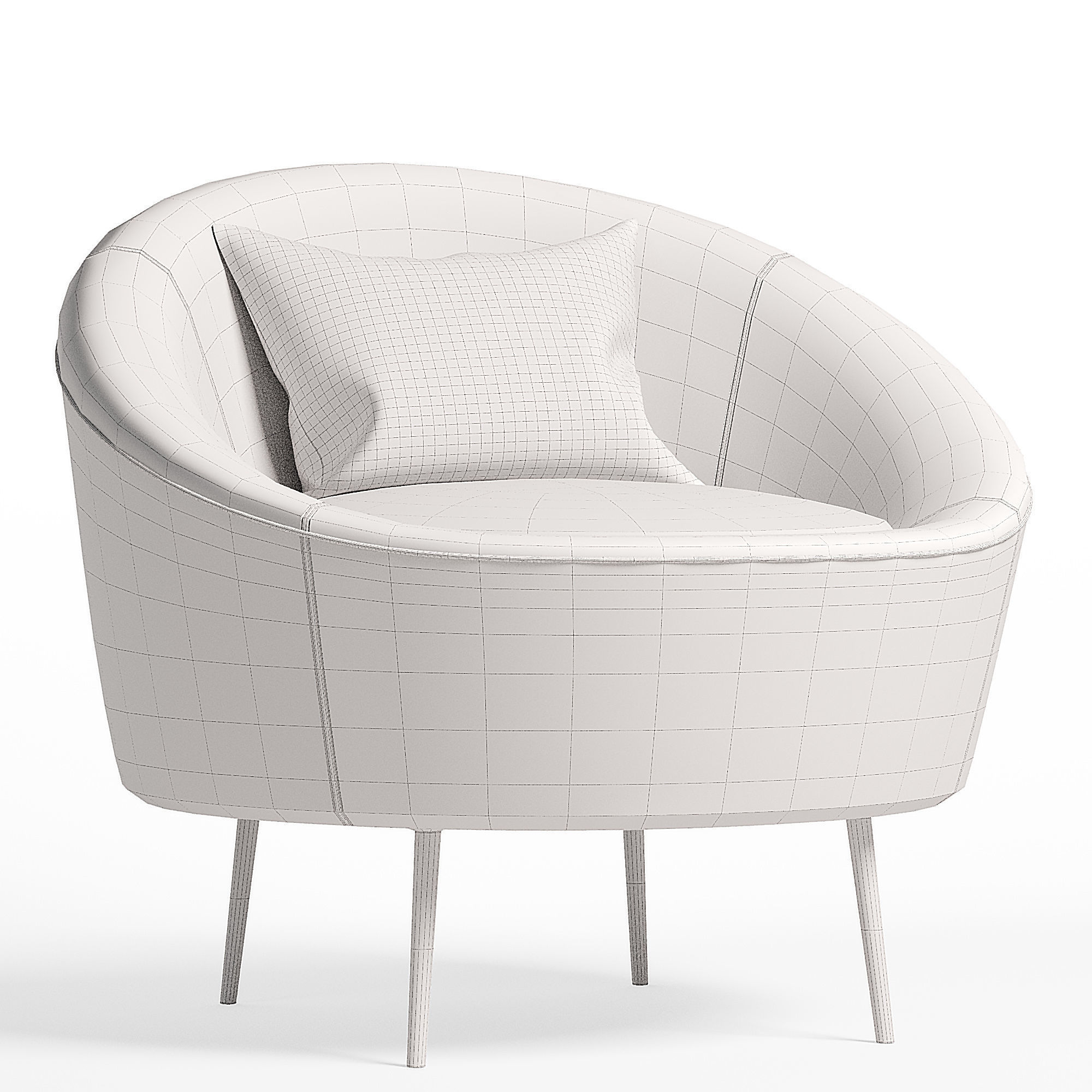 Millie chair 3D model_2