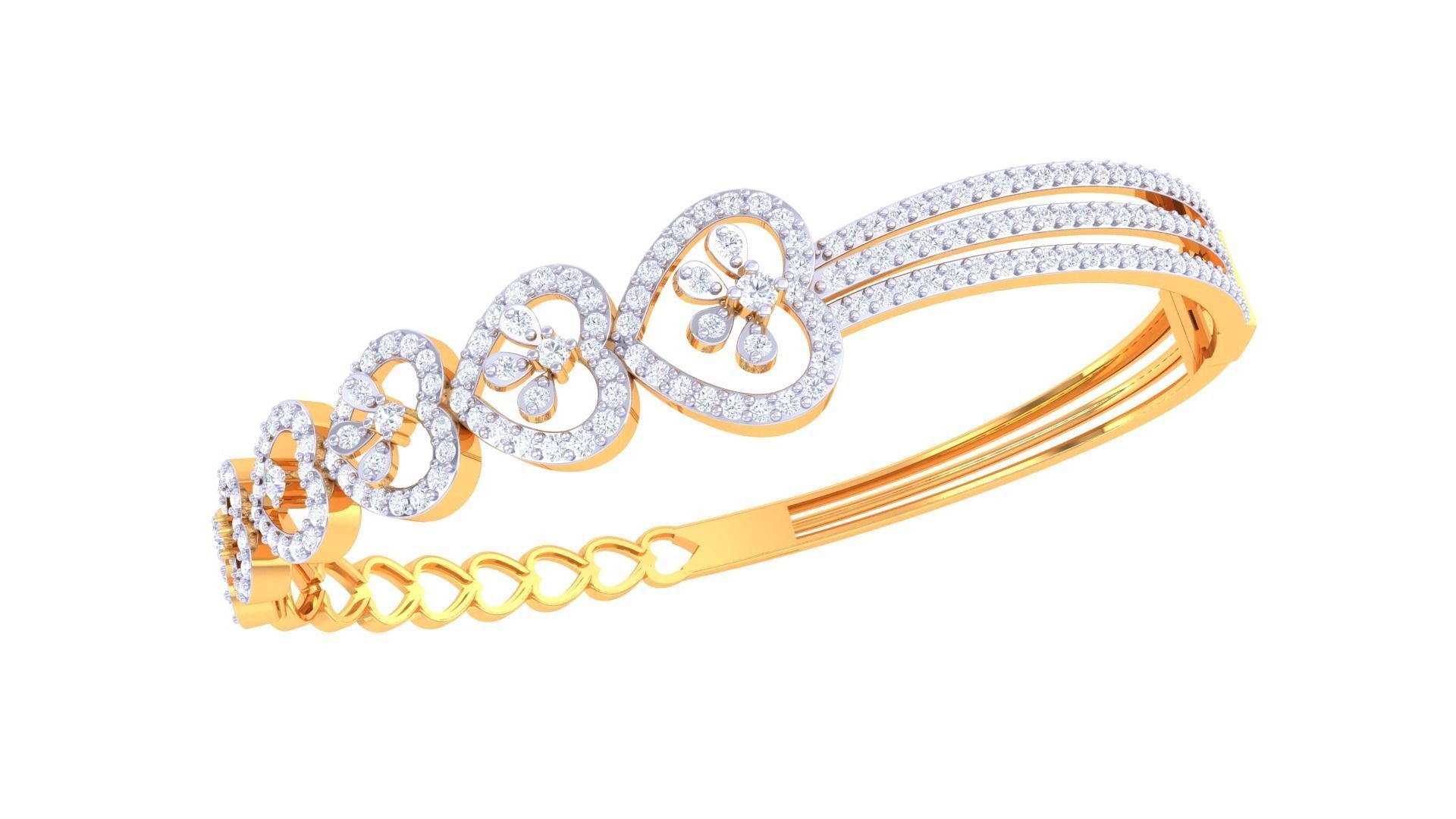 Women Bangle 3dm STL OBJ FBX Renders details 3D print model_2