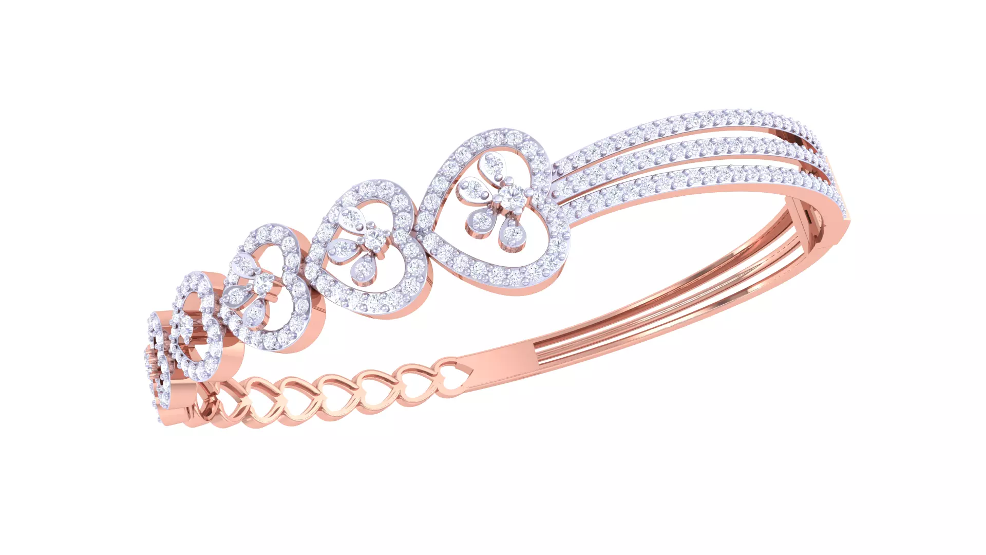 Women Bangle 3dm STL OBJ FBX Renders details 3D print model_0