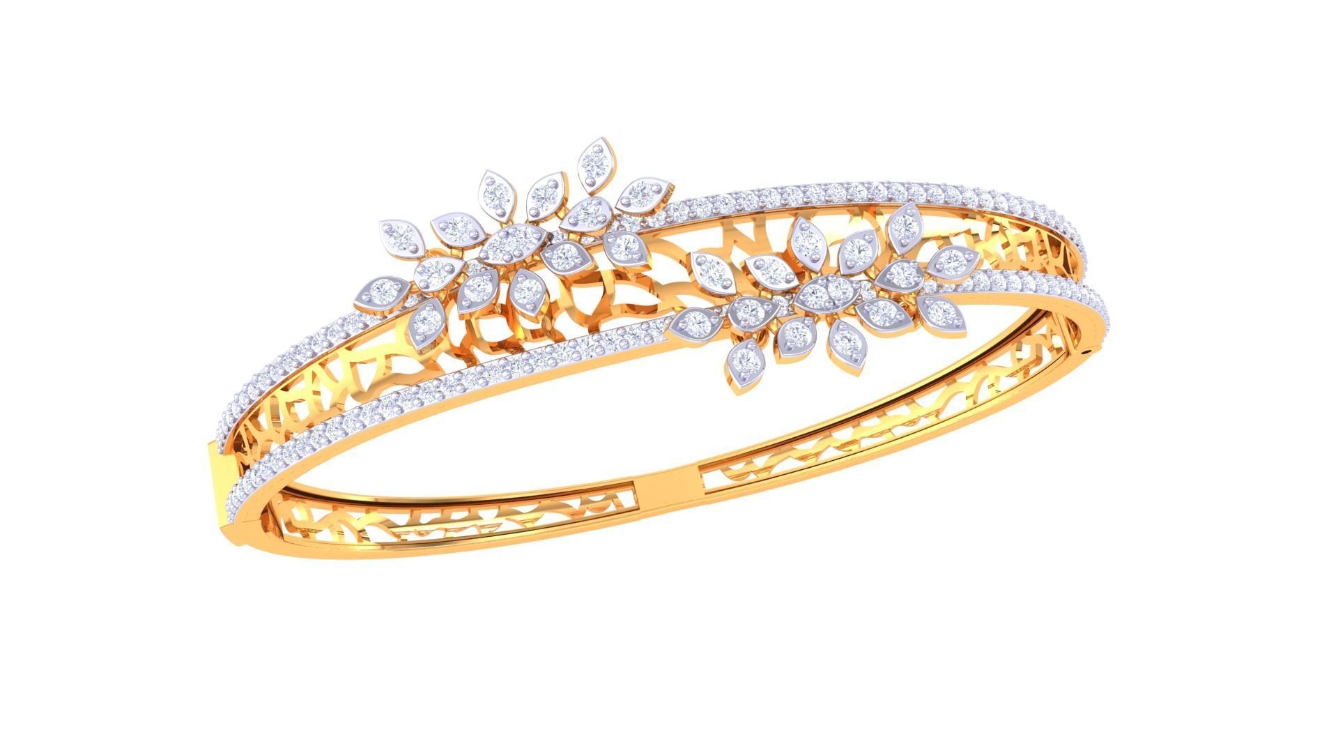 Women Bangle 3dm STL OBJ FBX Renders details 3D print model_2