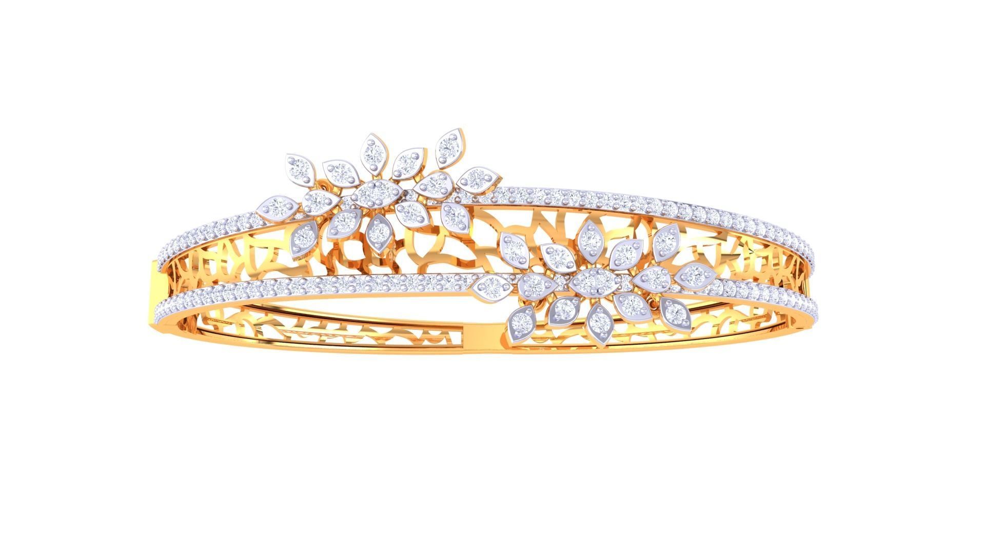 Women Bangle 3dm STL OBJ FBX Renders details 3D print model_3