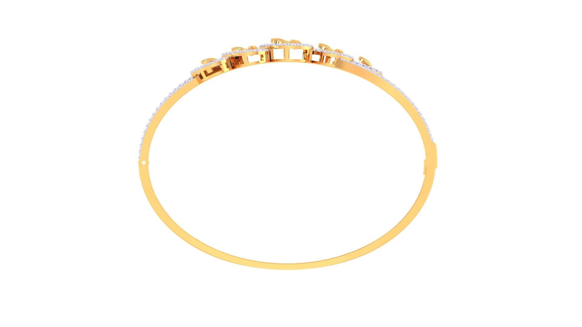 Women Bangle 3dm STL OBJ FBX Renders details 3D print model_4