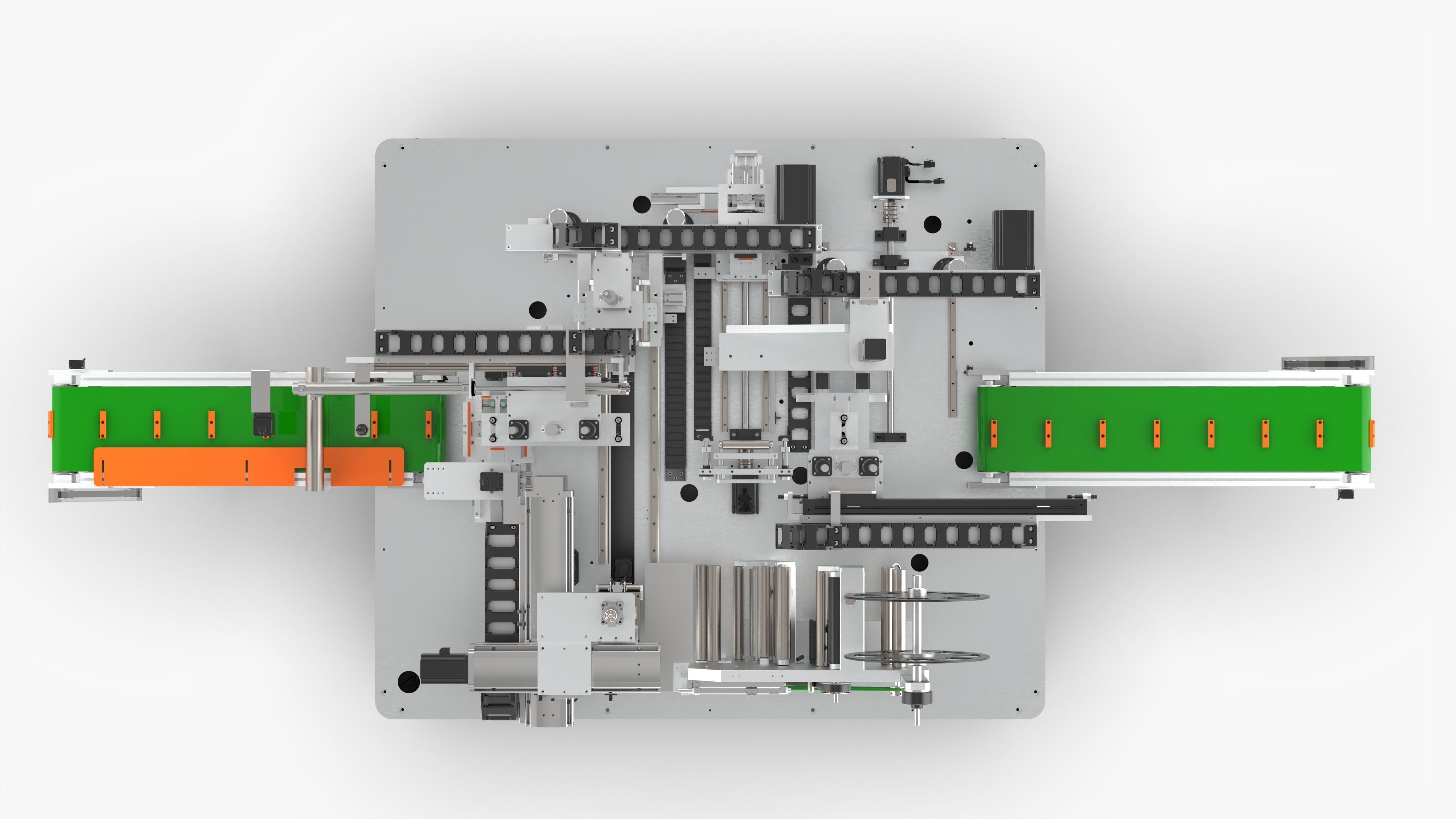 Automatic Polymer Battery Shaping and Labeling Machine 3D model_11