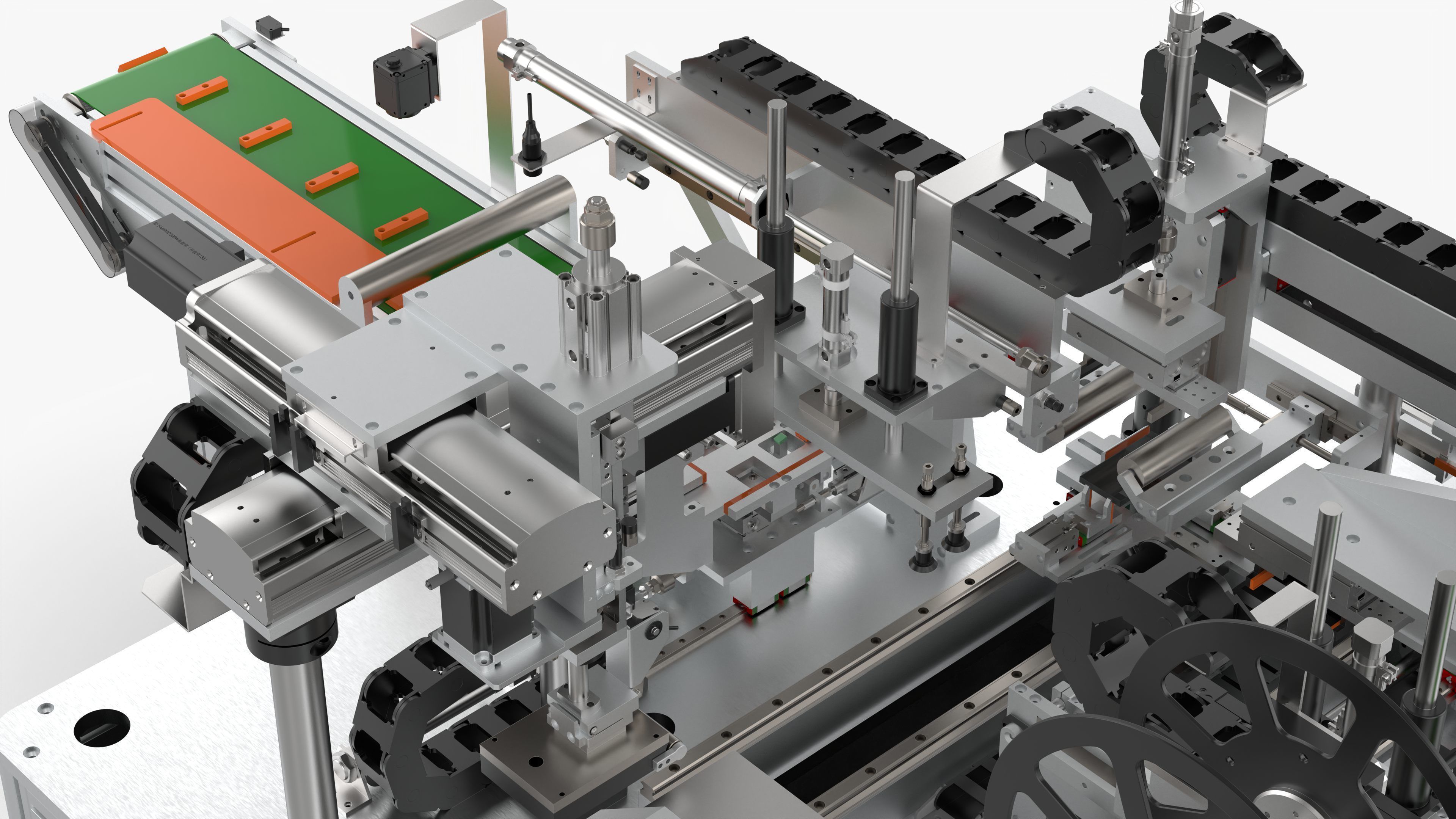 Automatic Polymer Battery Shaping and Labeling Machine 3D model_15