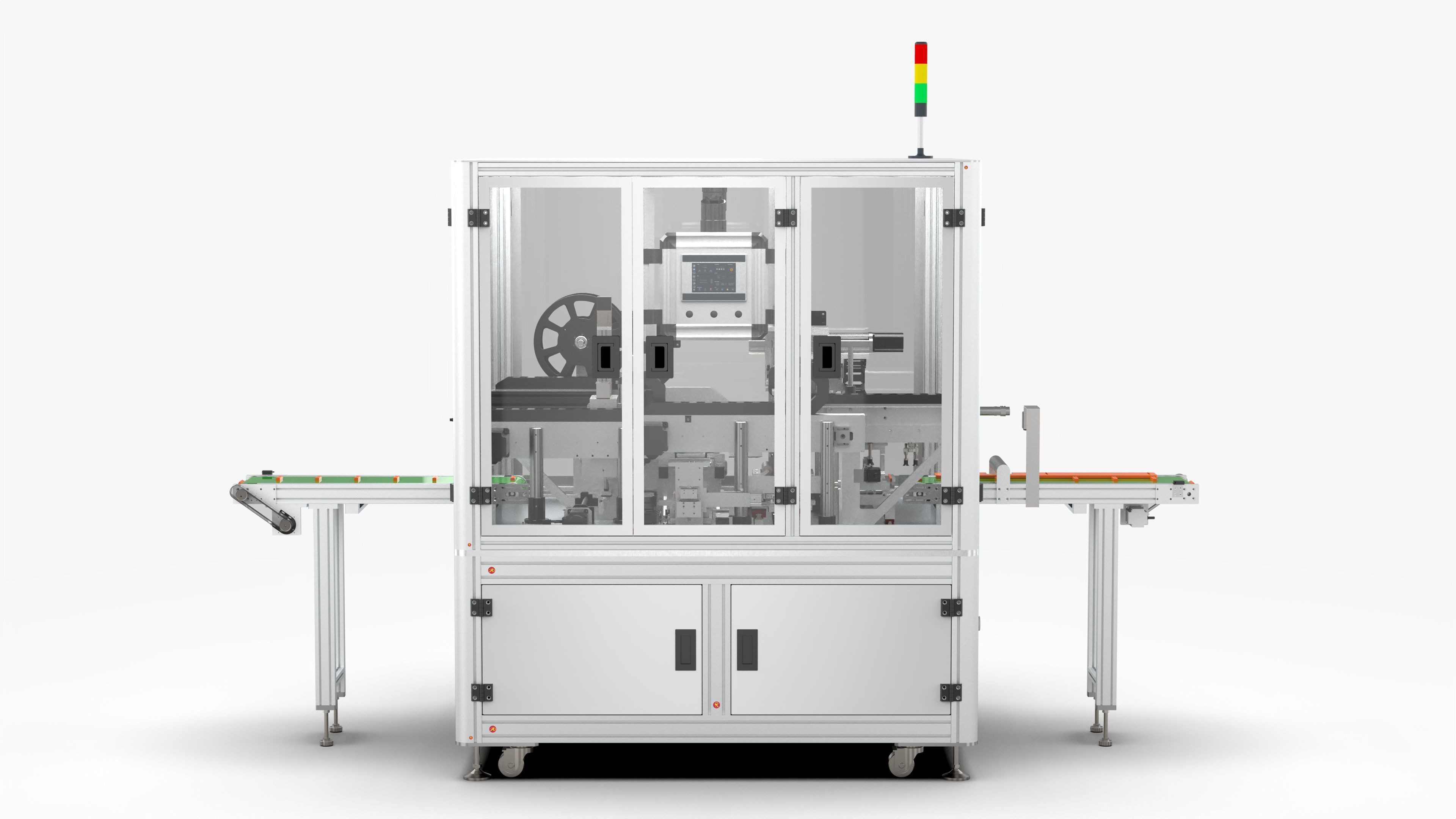 Automatic Polymer Battery Shaping and Labeling Machine 3D model_5