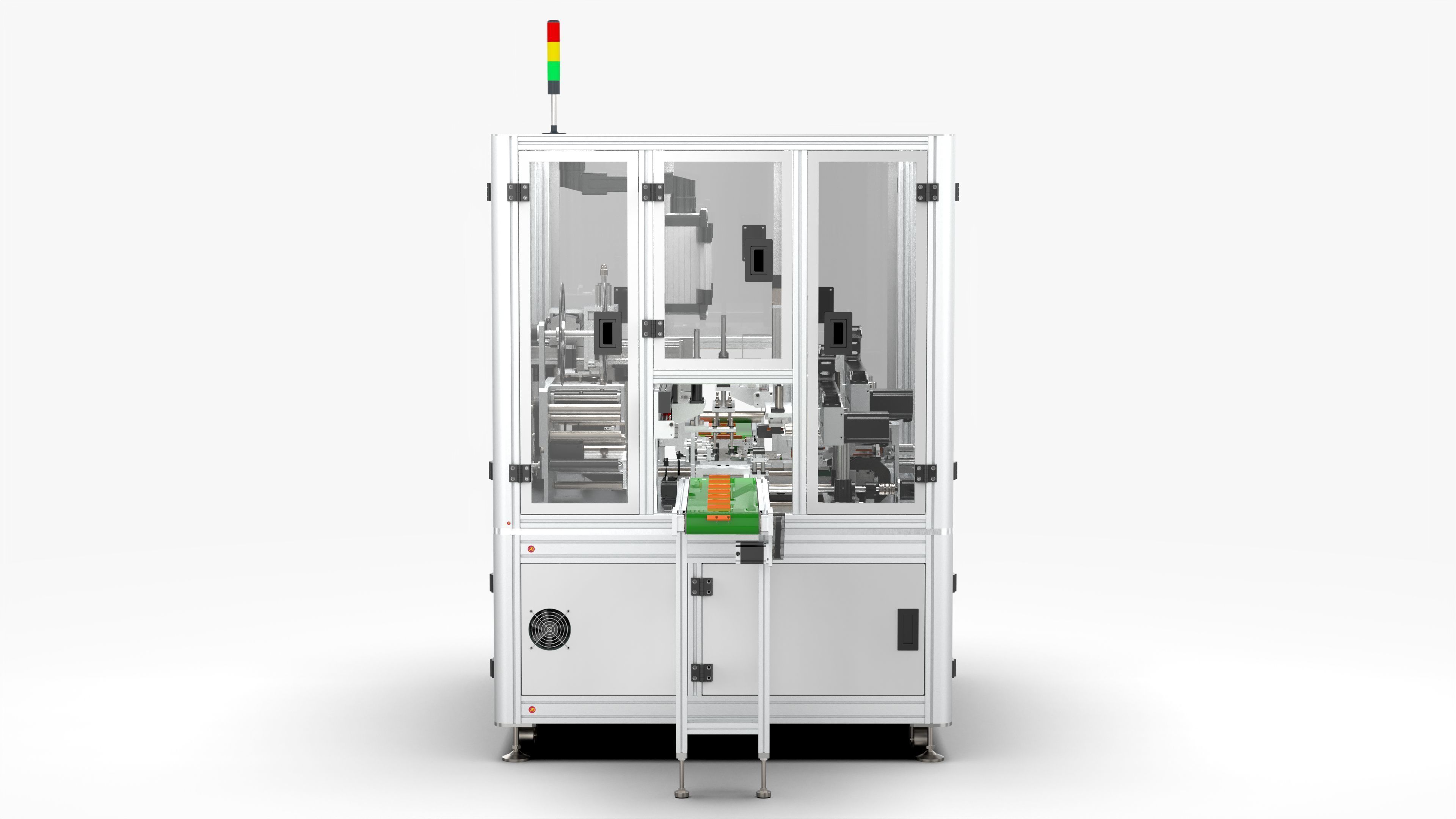Automatic Polymer Battery Shaping and Labeling Machine 3D model_6