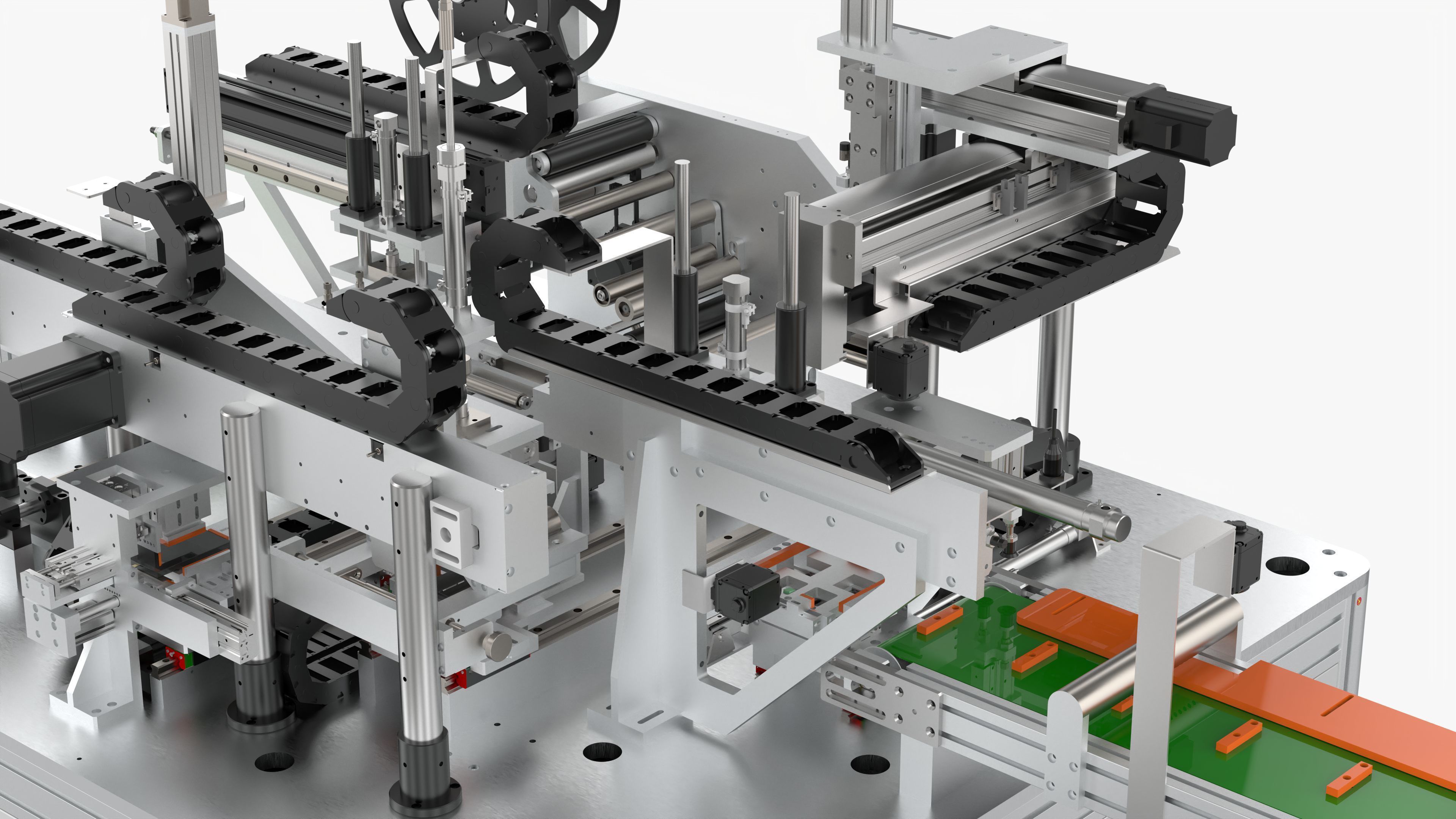 Automatic Polymer Battery Shaping and Labeling Machine 3D model_12